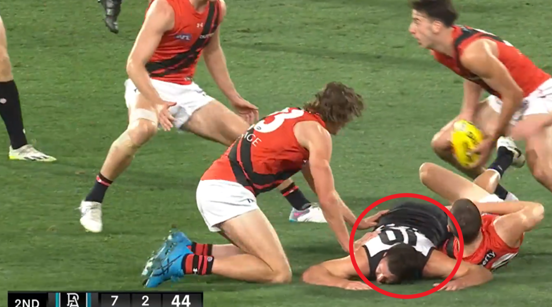 Boak was attended to by club medicos before being subbed off.