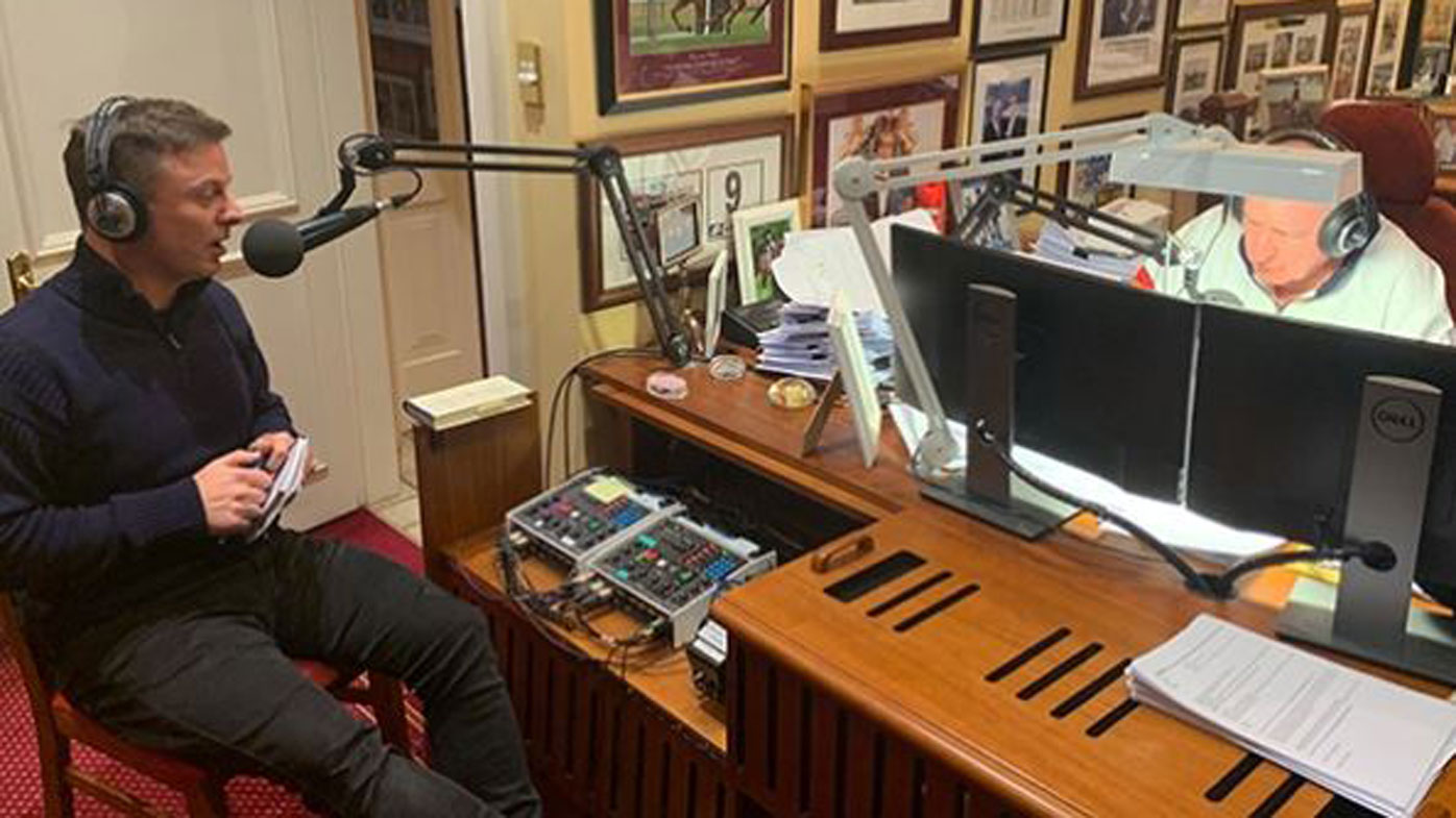 Fordham sitting in on Alan Jones's broadcast at his Southern Highlands home last week.