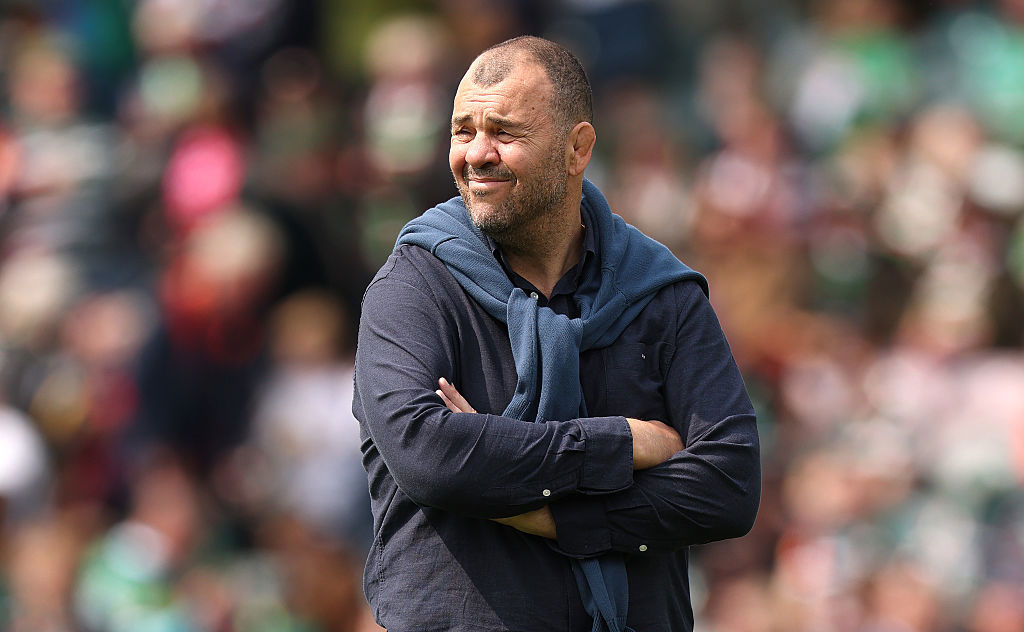 Michael Cheika at Welford Road Stadium in Leicester.