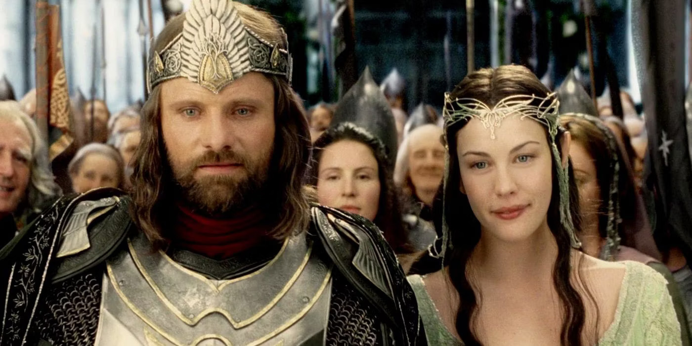 Aragorn and Arwen in Lord of the Rings: Return of the King.