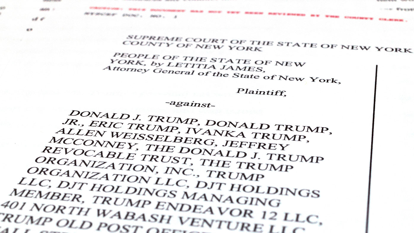 The New York lawsuit would stop Donald Trump or three of his children from operating a business in the state.