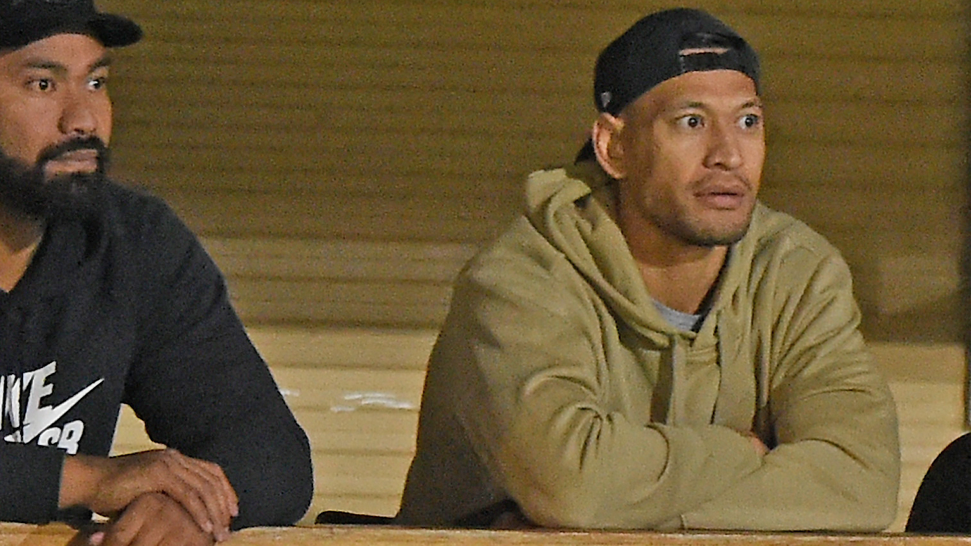 Israel Folau watches Southport training