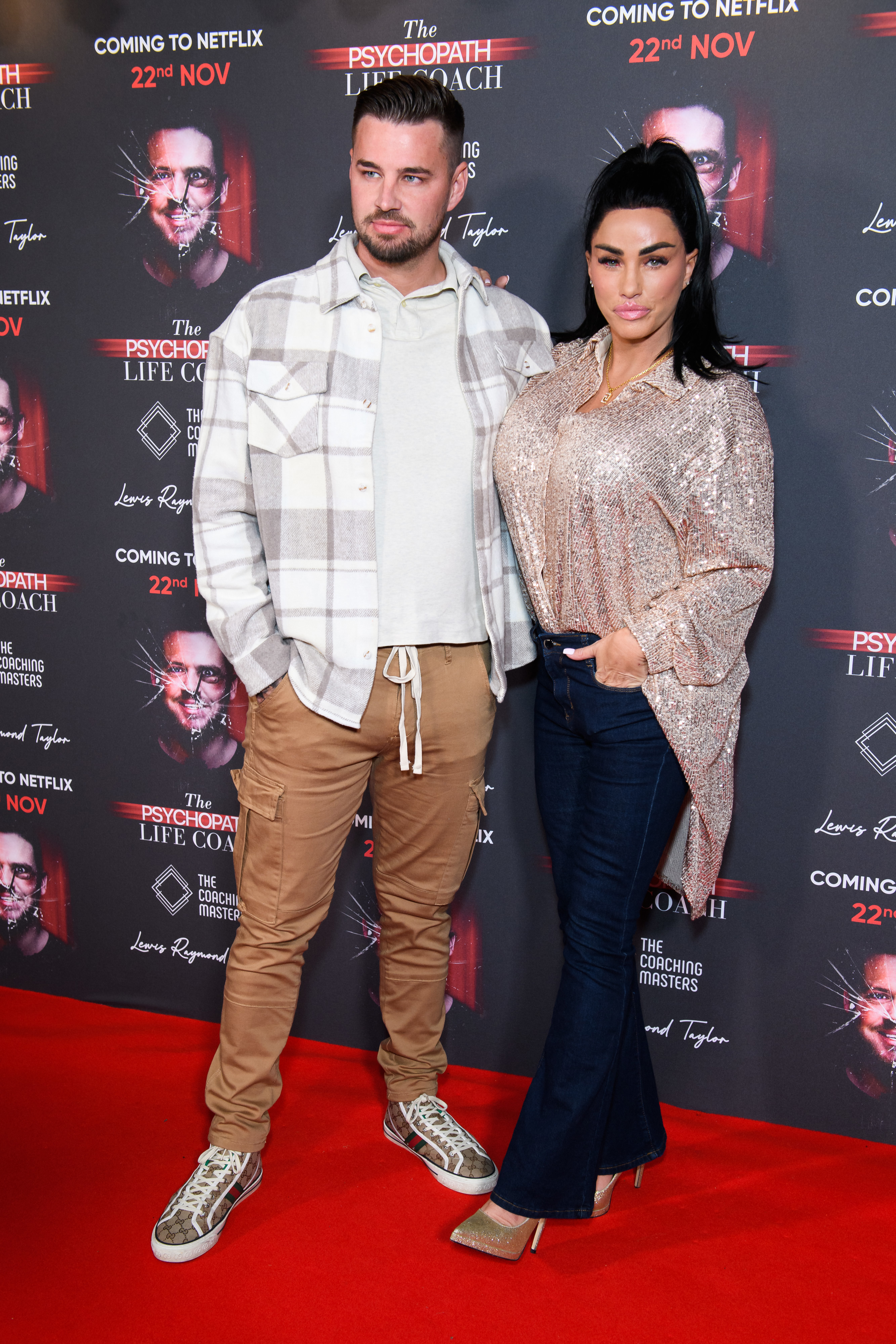 LONDON, ENGLAND - NOVEMBER 17: Carl Woods and Katie Price attend the documentary premiere of 