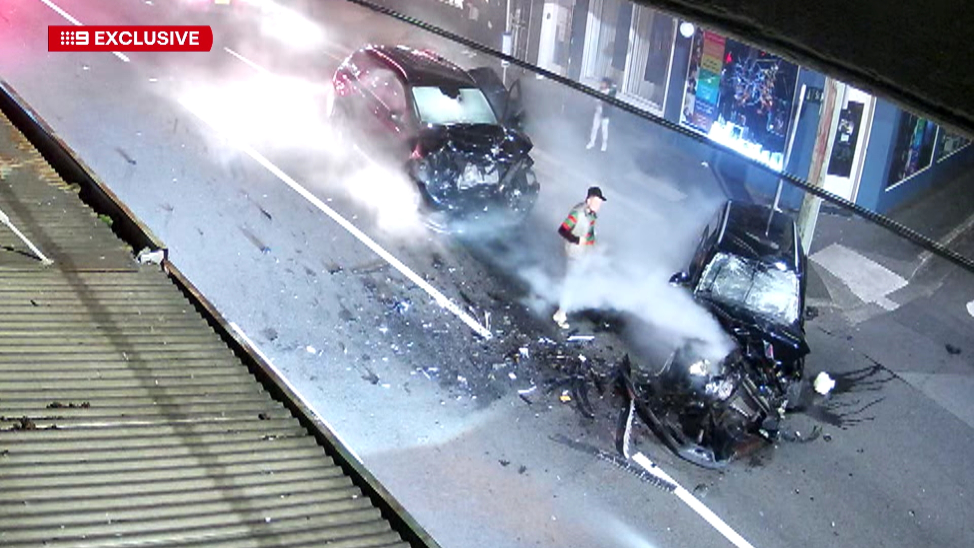 Newtown crash leaves family of five in hospital