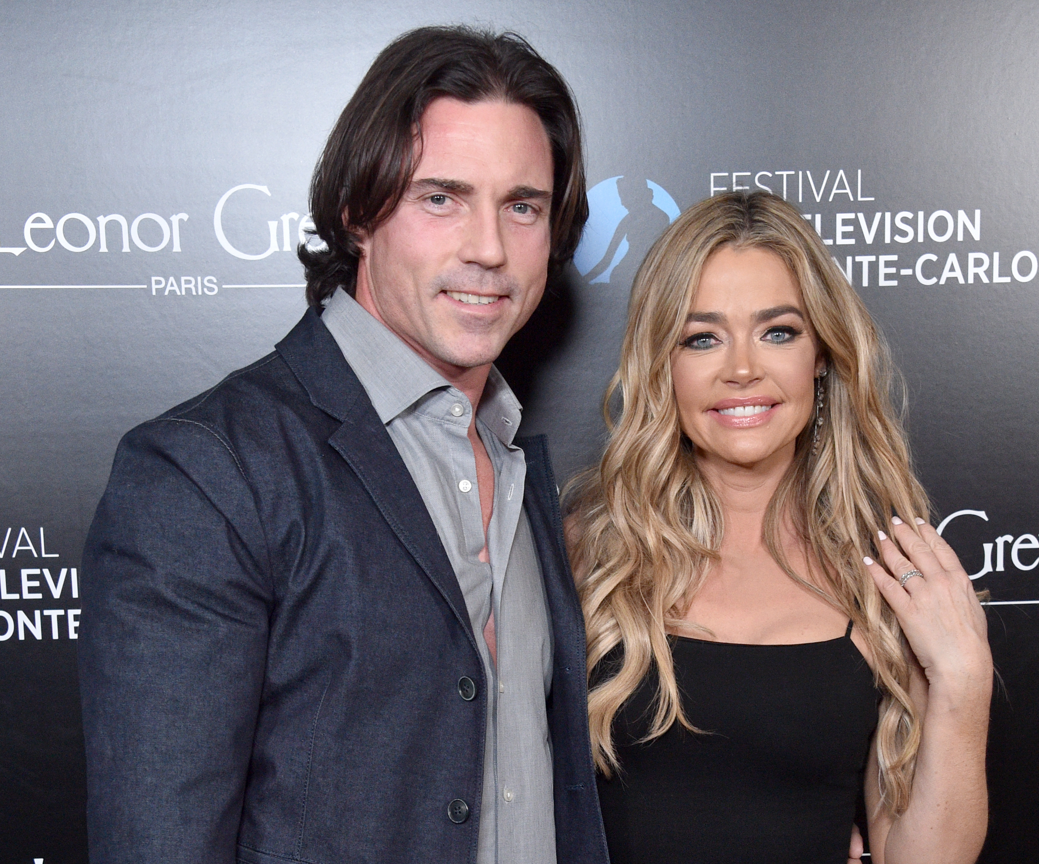WEST HOLLYWOOD, CALIFORNIA - FEBRUARY 05: Denise Richards and Aaron Phypers attend the 60th Anniversary Party For The Monte-Carlo TV Festival at Sunset Tower Hotel on February 05, 2020 in West Hollywood, California. (Photo by Gregg DeGuire/Getty Images)
