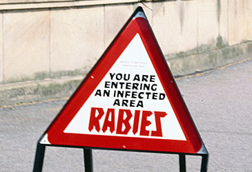 Rabies warning sign (Getty)