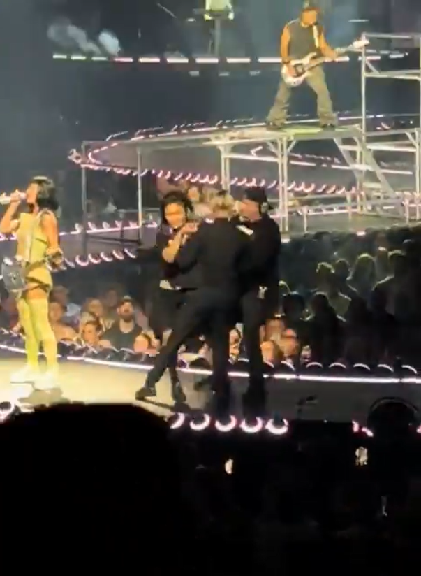 Fan storms the stage during Katy Perry concert