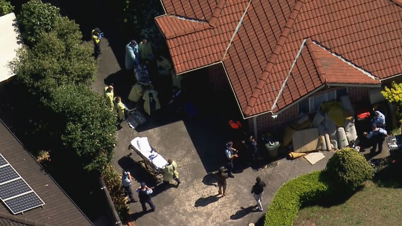 A man has been injured after cutting his own chest with a circular saw in Thornleigh, in Sydney's north west.
