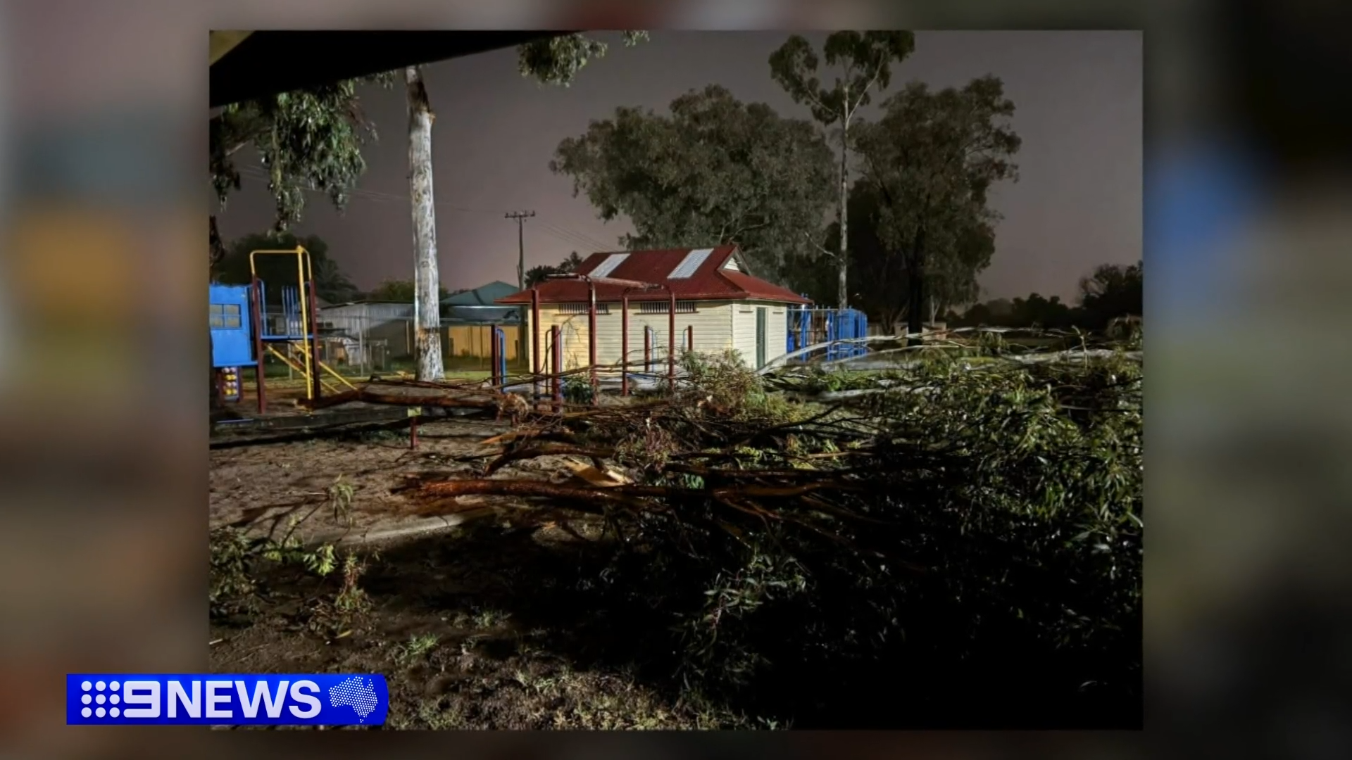 Trees and powerlines were down across Warwick.