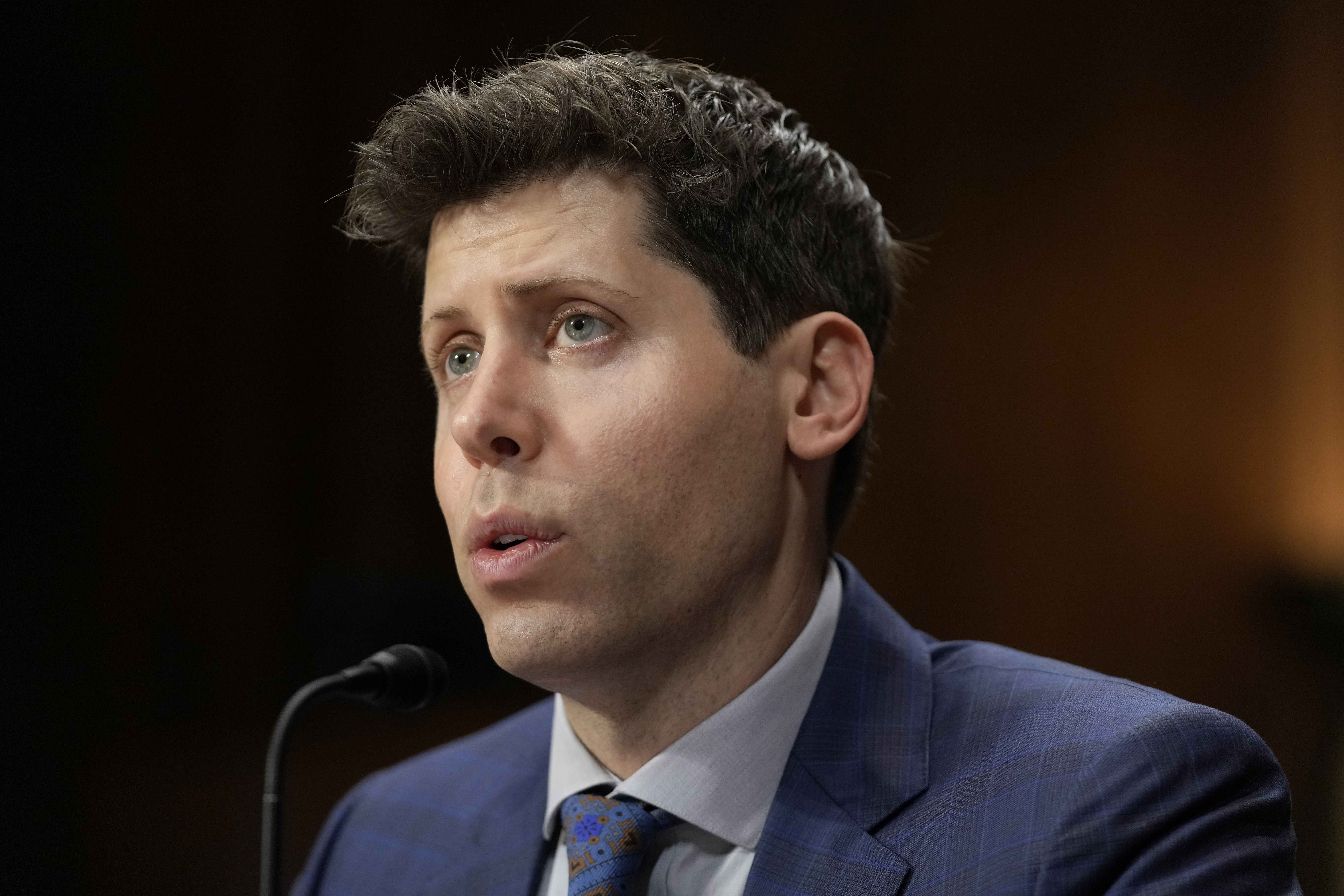 OpenAI CEO Sam Altman speaks before a Senate Judiciary Subcommittee on Privacy, Technology and the Law hearing on artificial intelligence, Tuesday, May 16, 2023, on Capitol Hill in Washington 
