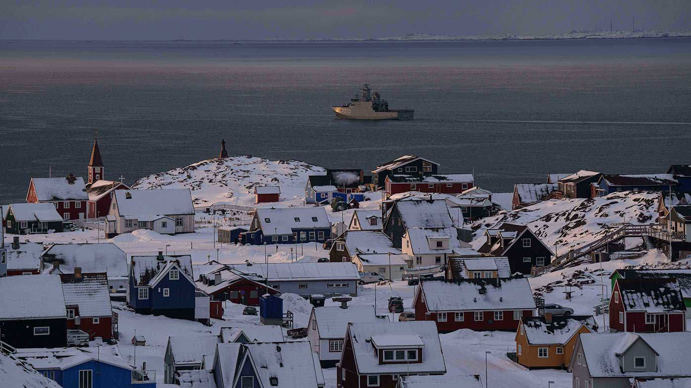 A Danish naval vessel in Nuuk, Greenland.