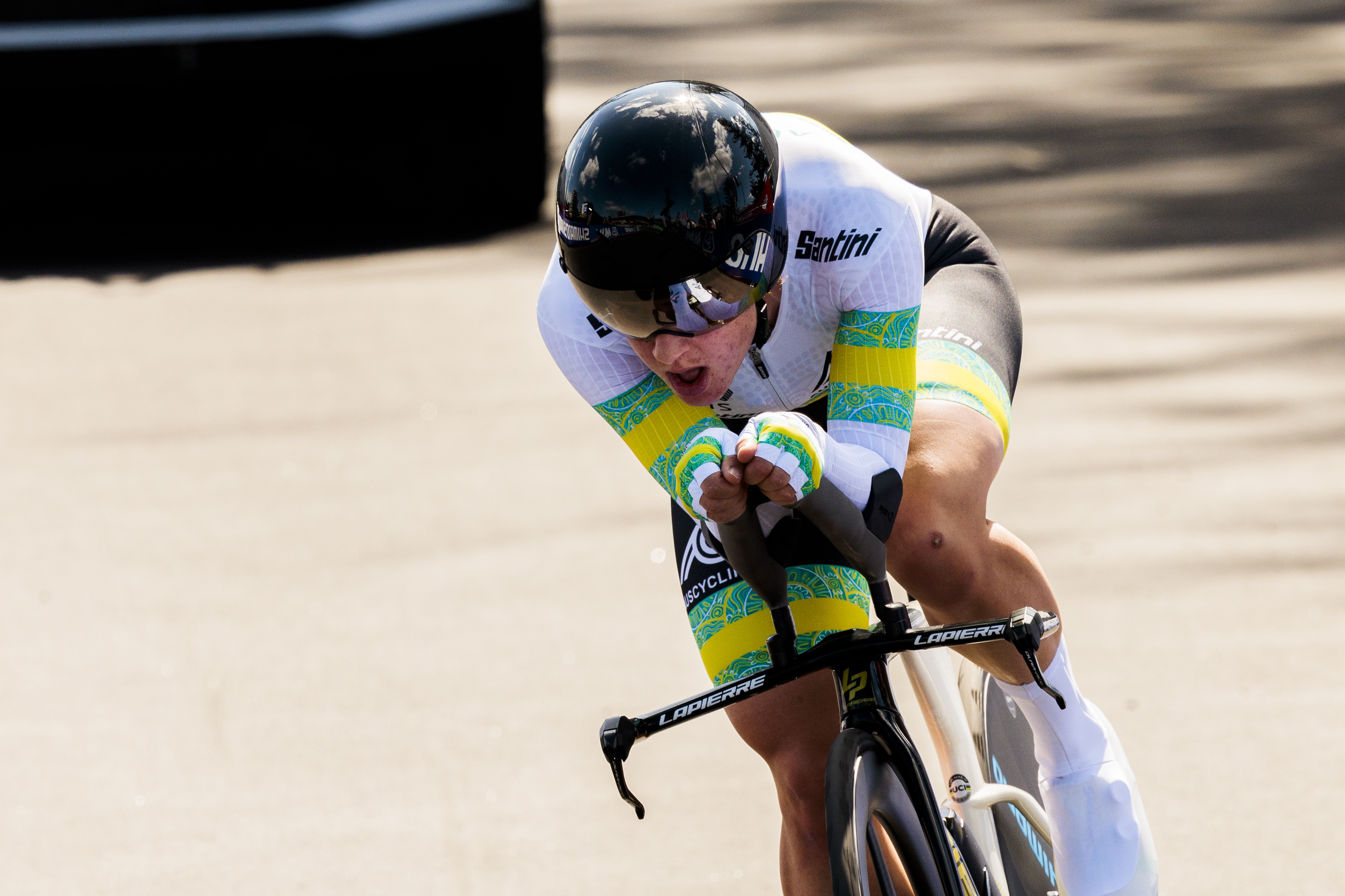 Australian Grace Brown competes in the individual time trial at the UCI World Championships. Photo: Brook Mitchell