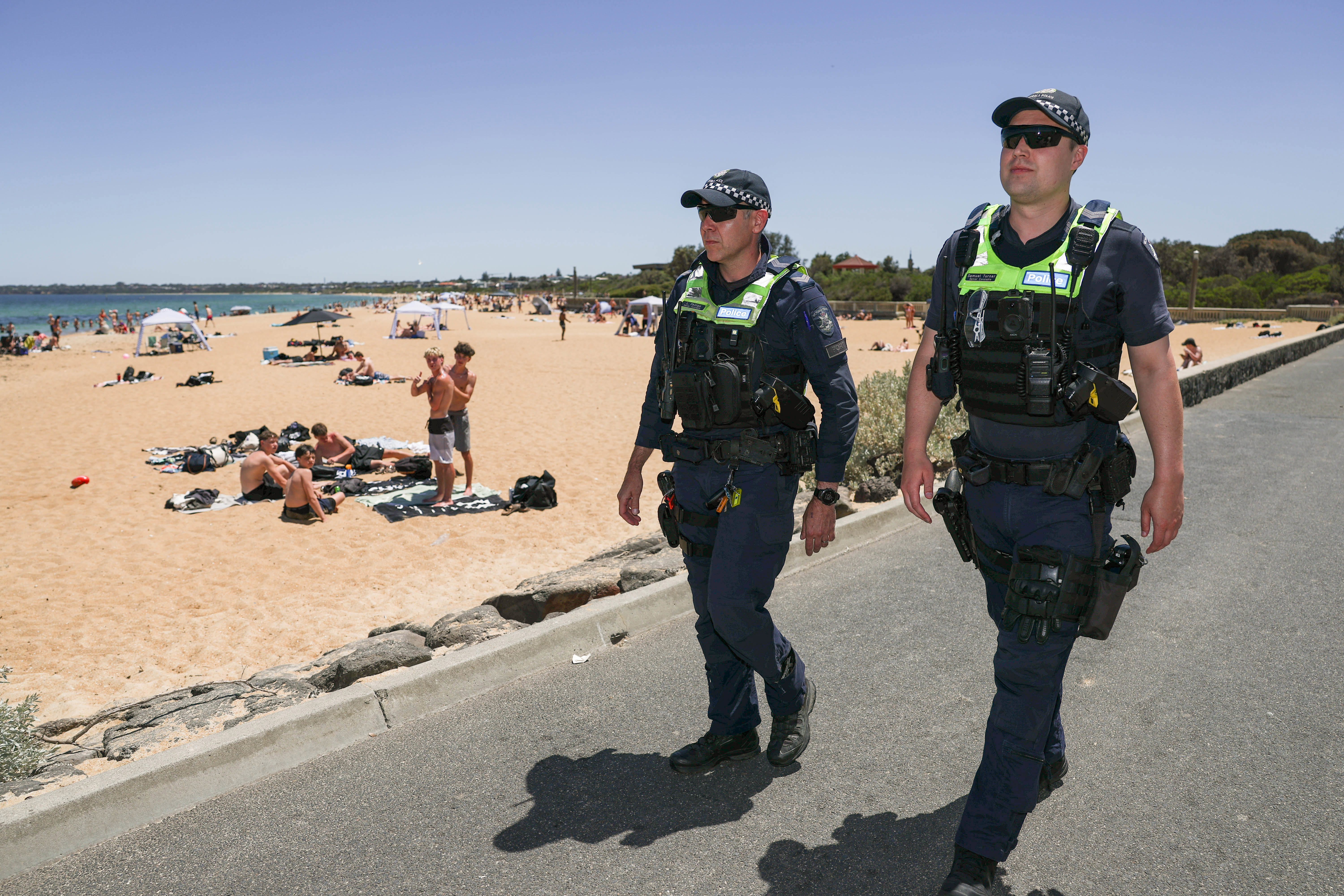 Police patrol Mordialloc beach