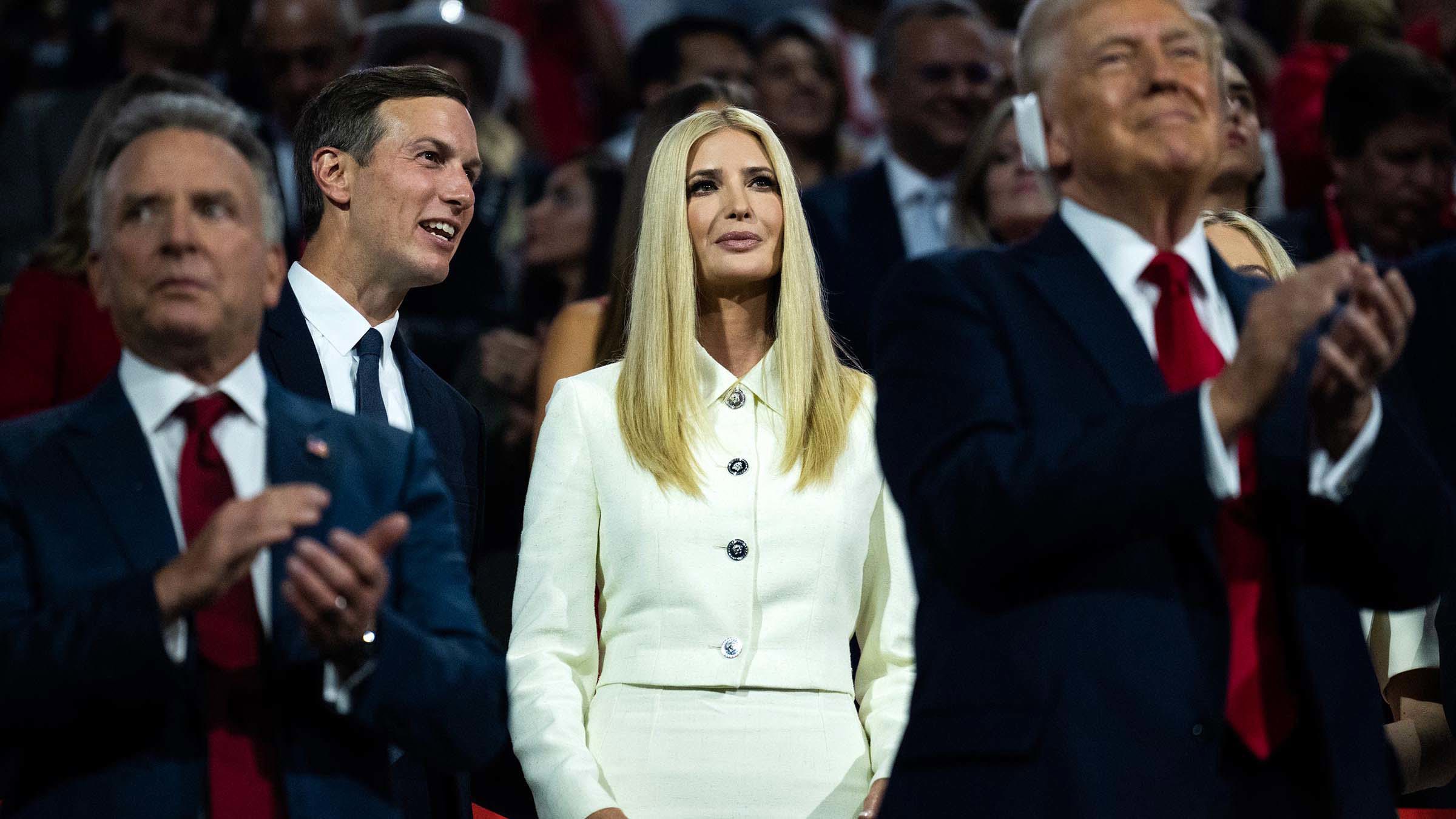 Ivanka Trump es vista en el Foro Fiserv en la última noche de la Convención Nacional Republicana en Milwaukee el 18 de julio.