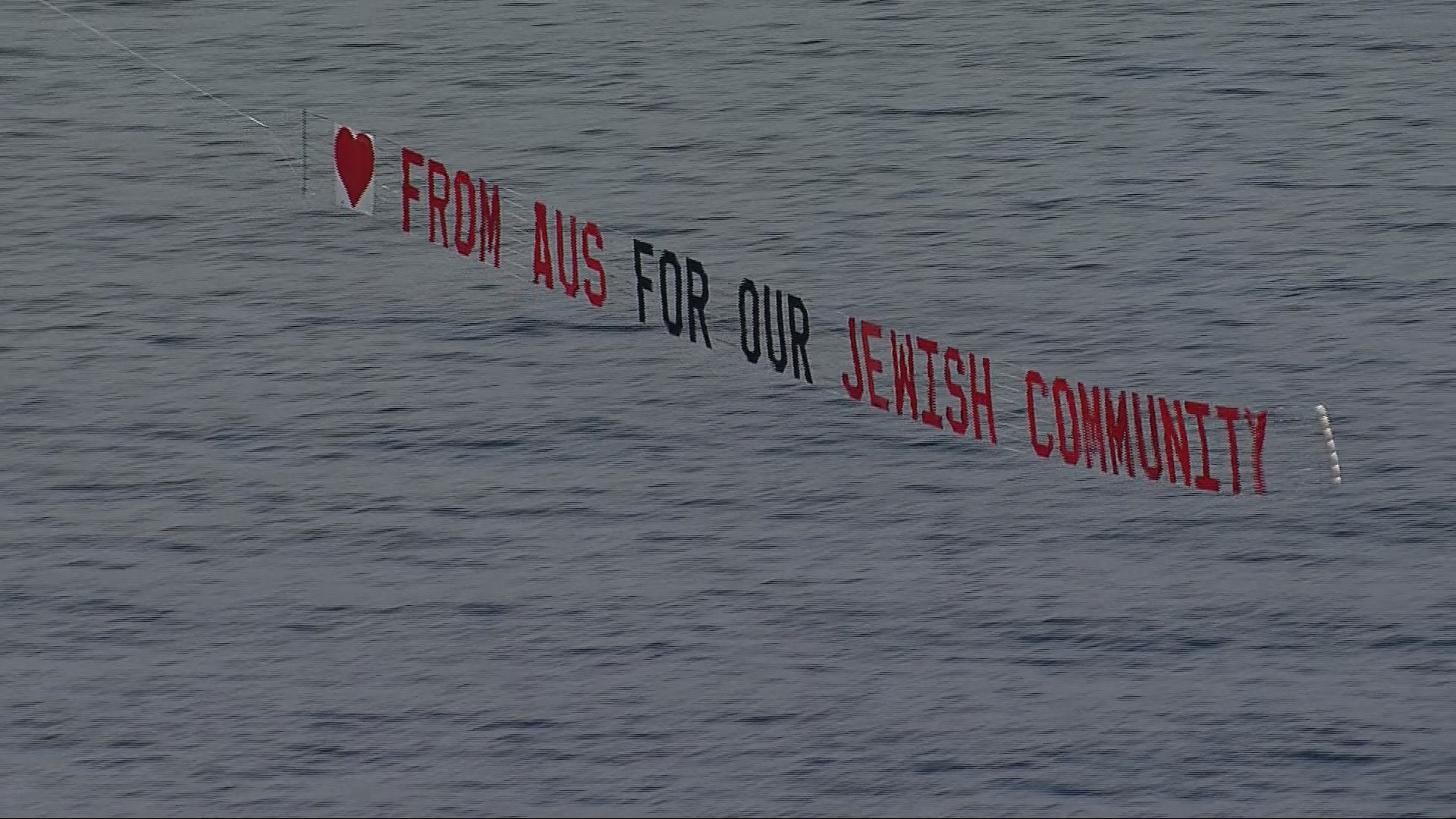 A message of support was flown over Bondi Beach today.