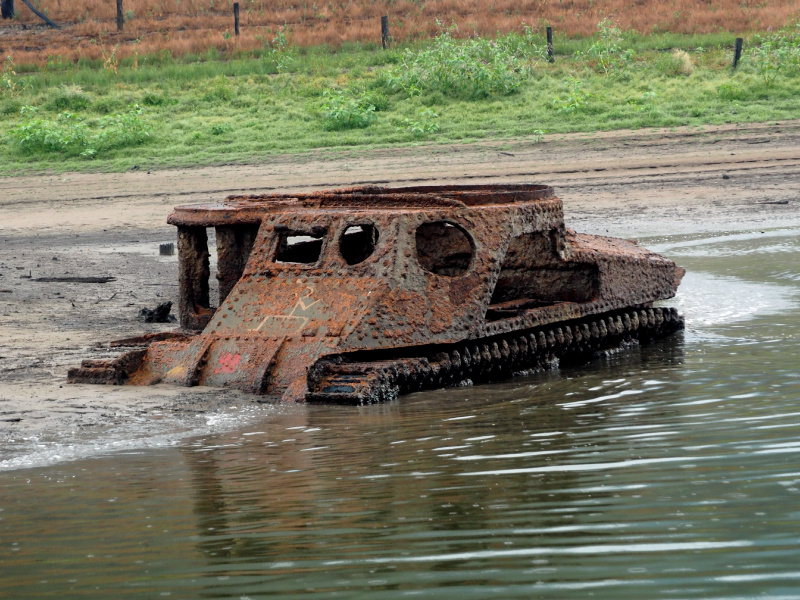 WW2 Tank emerges due to drought NSW