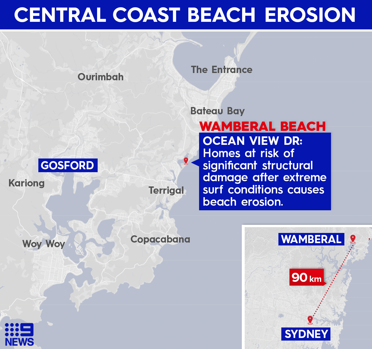 Map Of Wamberal Nsw Beach Erosion On Nsw Coast Leaves Residents On Edge – Breaking News Today