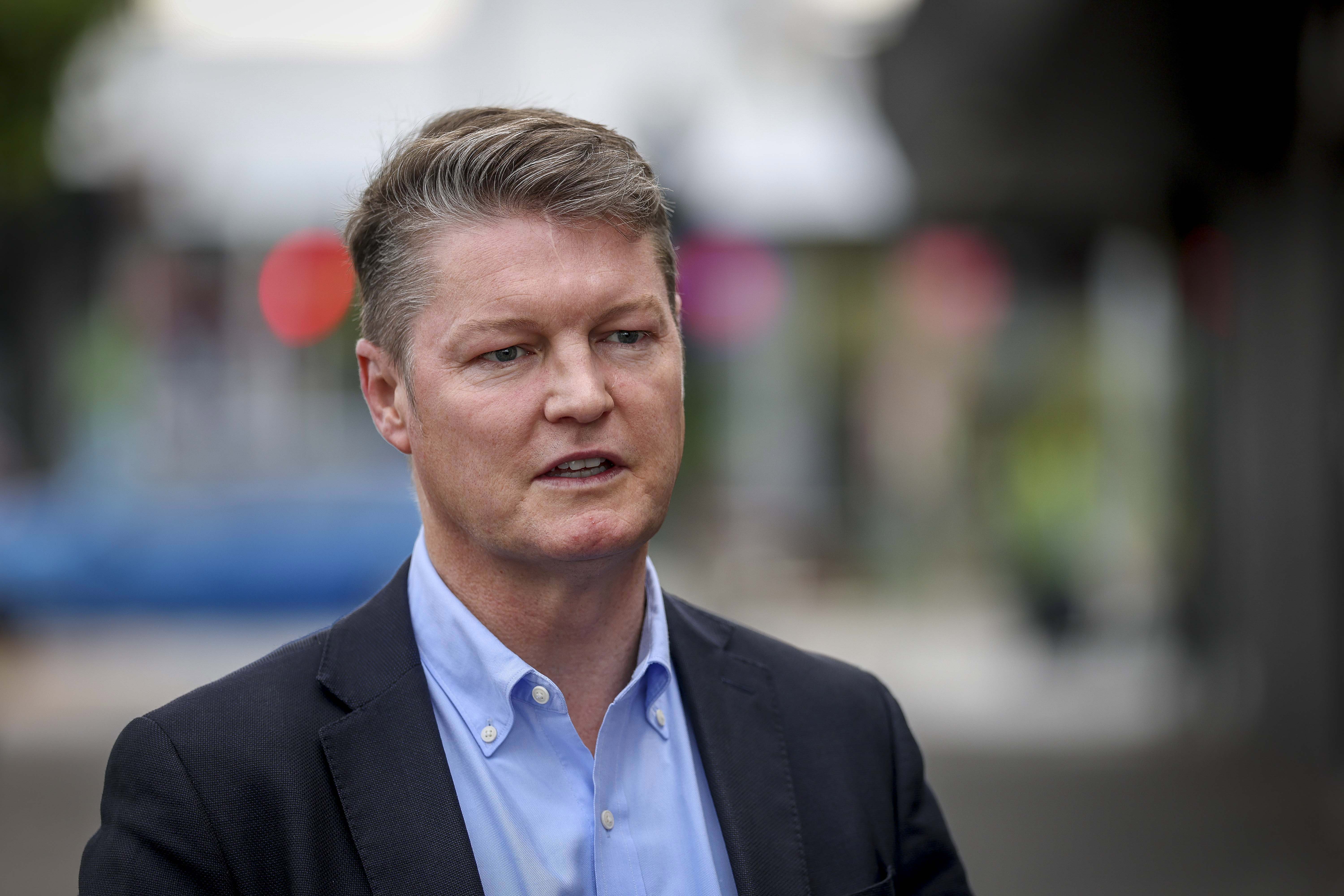 Deputy Premier Ben Carroll doorstop in Niddrie. 24 March 2026. Photo: Eddie Jim.