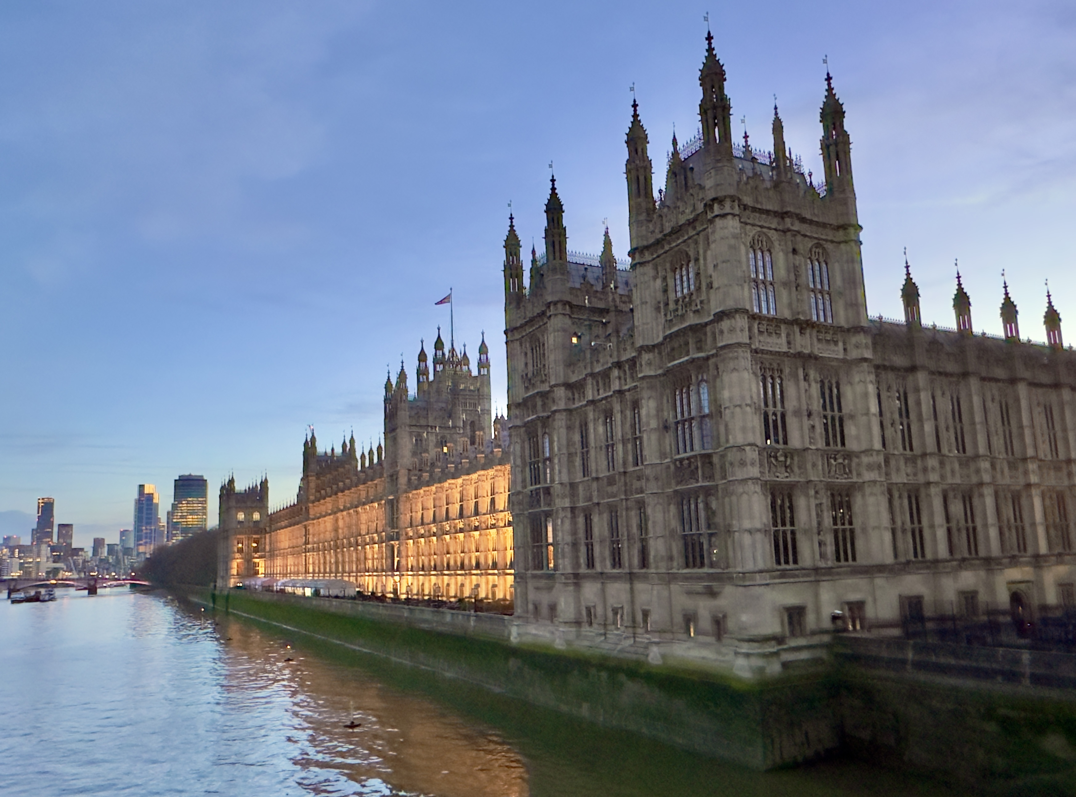 London, UK - February 19, 2024: The Houses of Parliament building in London, UK.