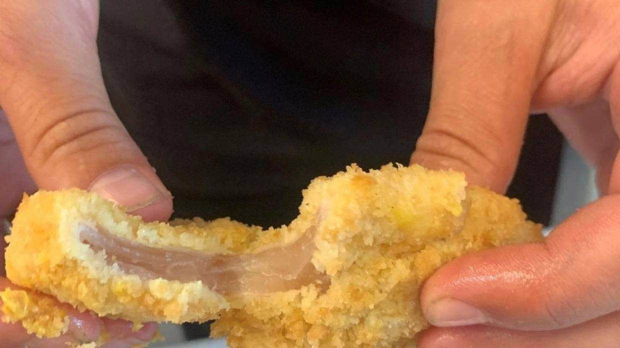 Raw chicken served at New Zealand school.