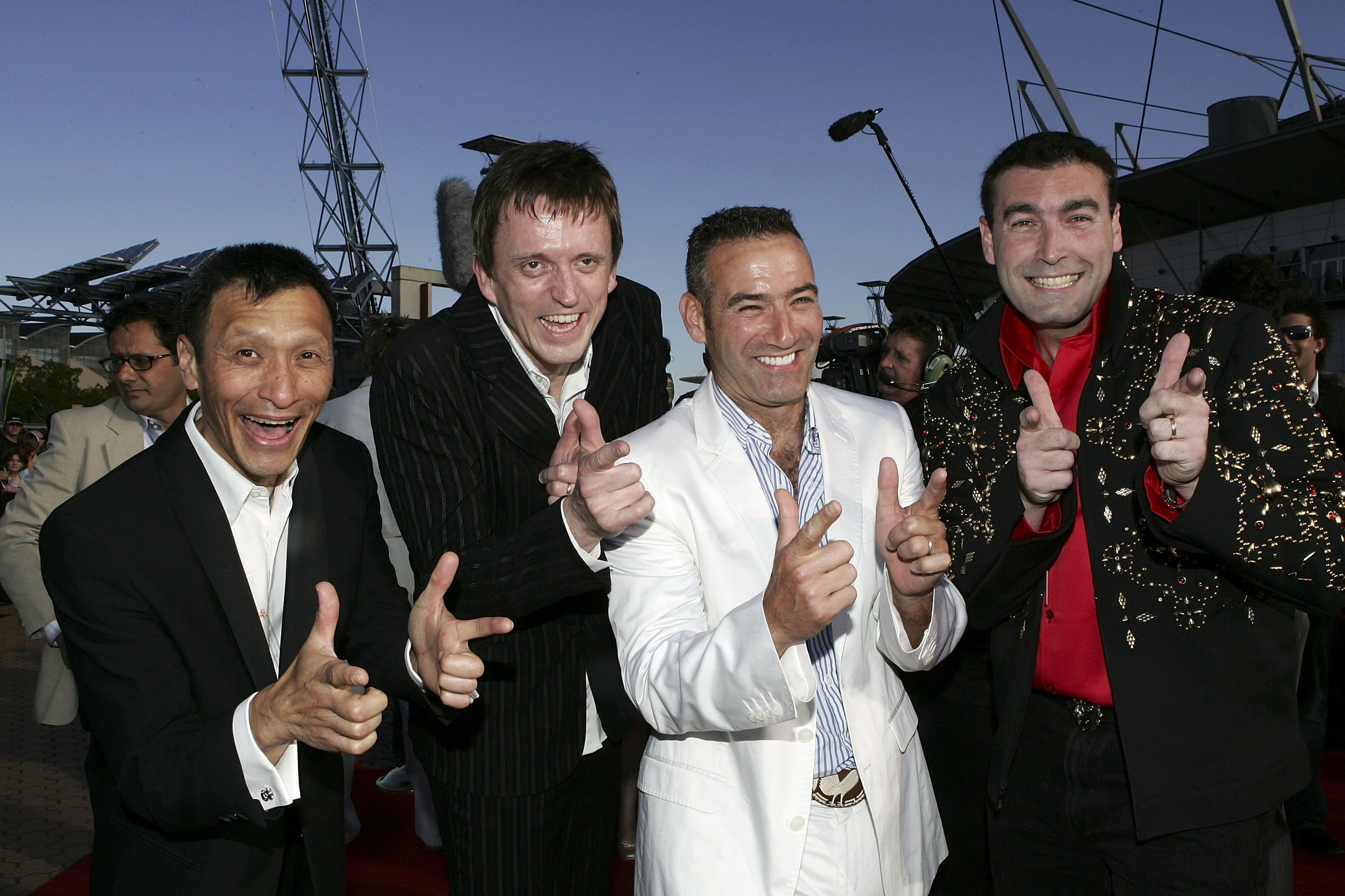 The Wiggles arrive at the 19th Annual ARIA Awards at the Sydney SuperDome on October 23, 2005 in Sydney, Australia. The ARIA Awards recognise excellence and innovation in all genres of Australian Music.
