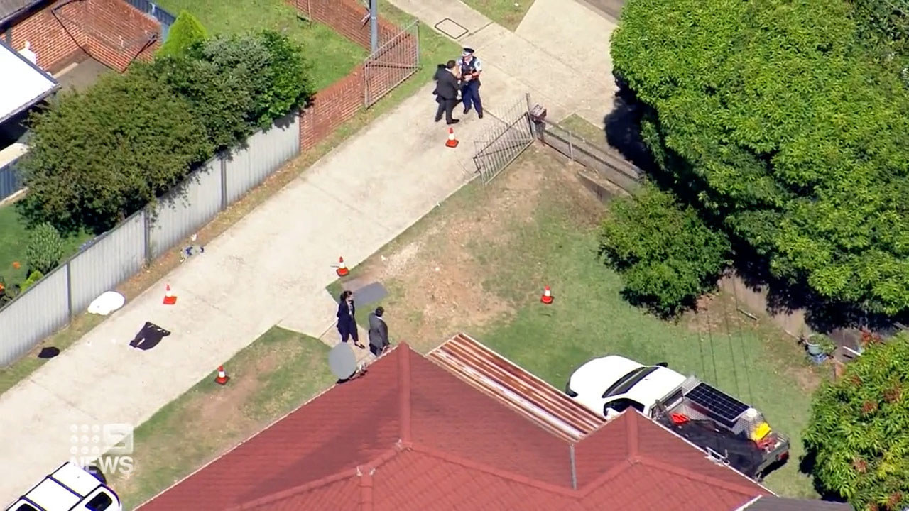 A 29-year-old man has died after being shot by police during a "frightening" confrontation in Sydney's south-west, officers say.Police said they were called to what they say was a domestic violence report at home ﻿in William Street, Yagoona, about 8.50am.