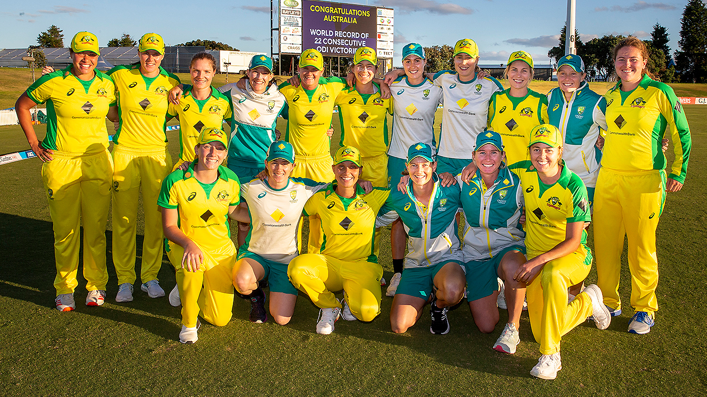 Cricket: Australian women's team breaks ODI record with 22nd straight ...