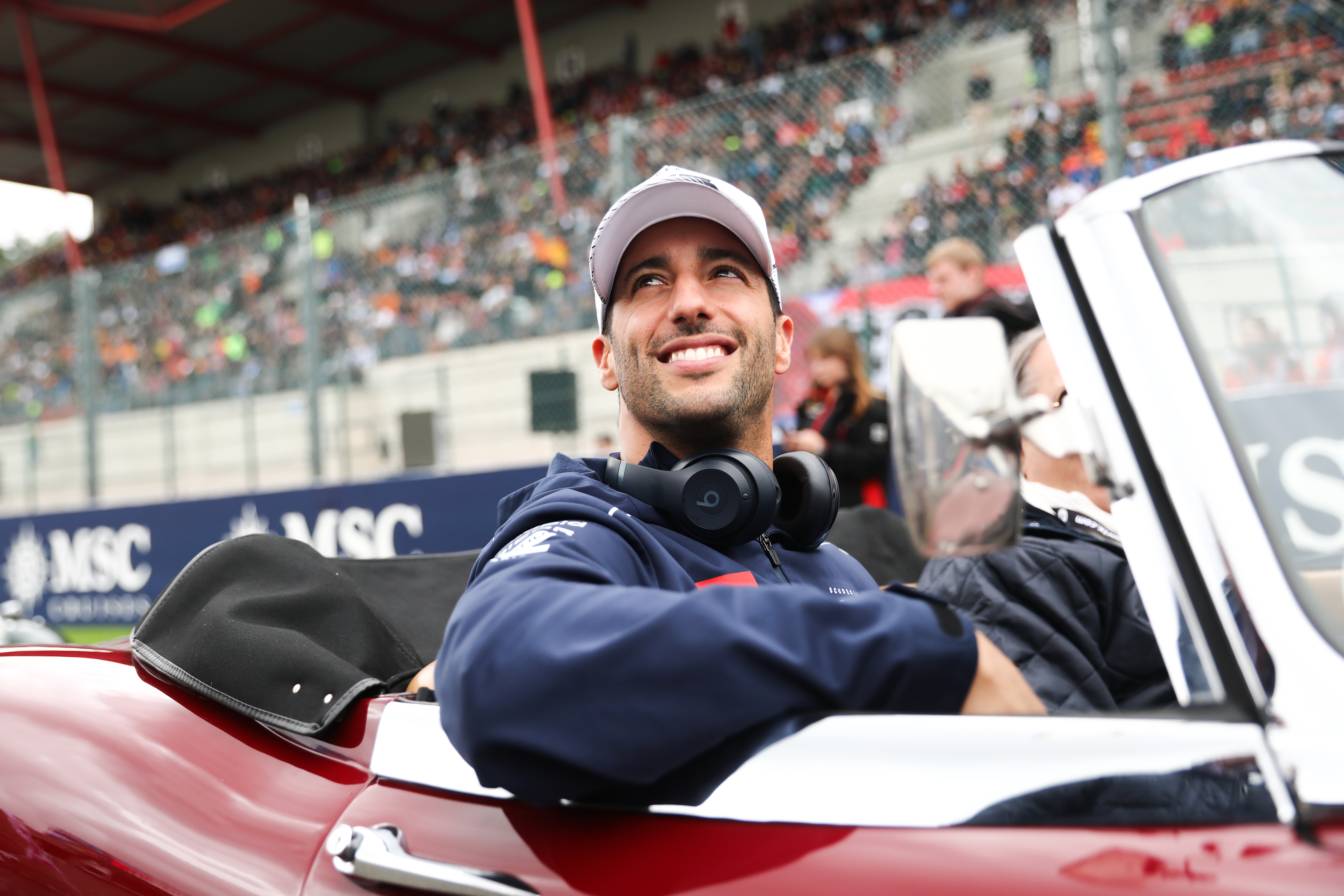Daniel Ricciardo of AlphaTauri at drivers parade before the Formula 1 Belgian Grand Prix at Spa-Francorchamps in Spa, Belgium on July 30, 2023. (Photo by Jakub Porzycki/NurPhoto)