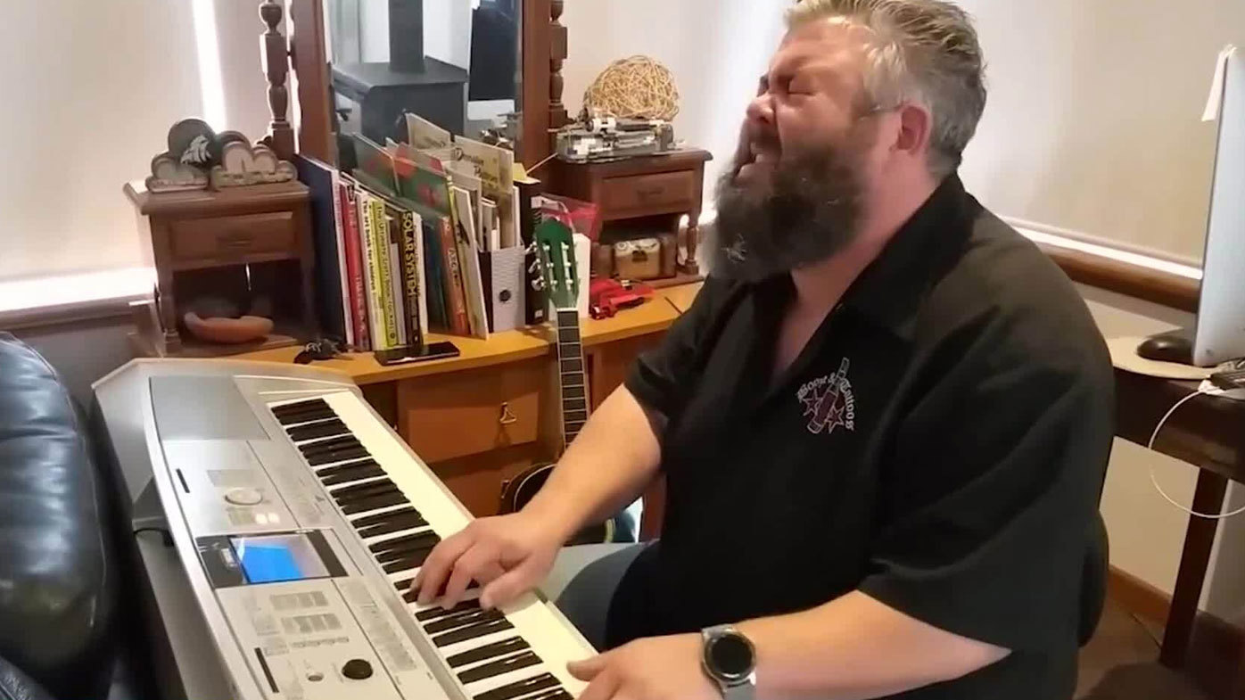 He performs in the family band with his two brothers, Chris and Kieran.