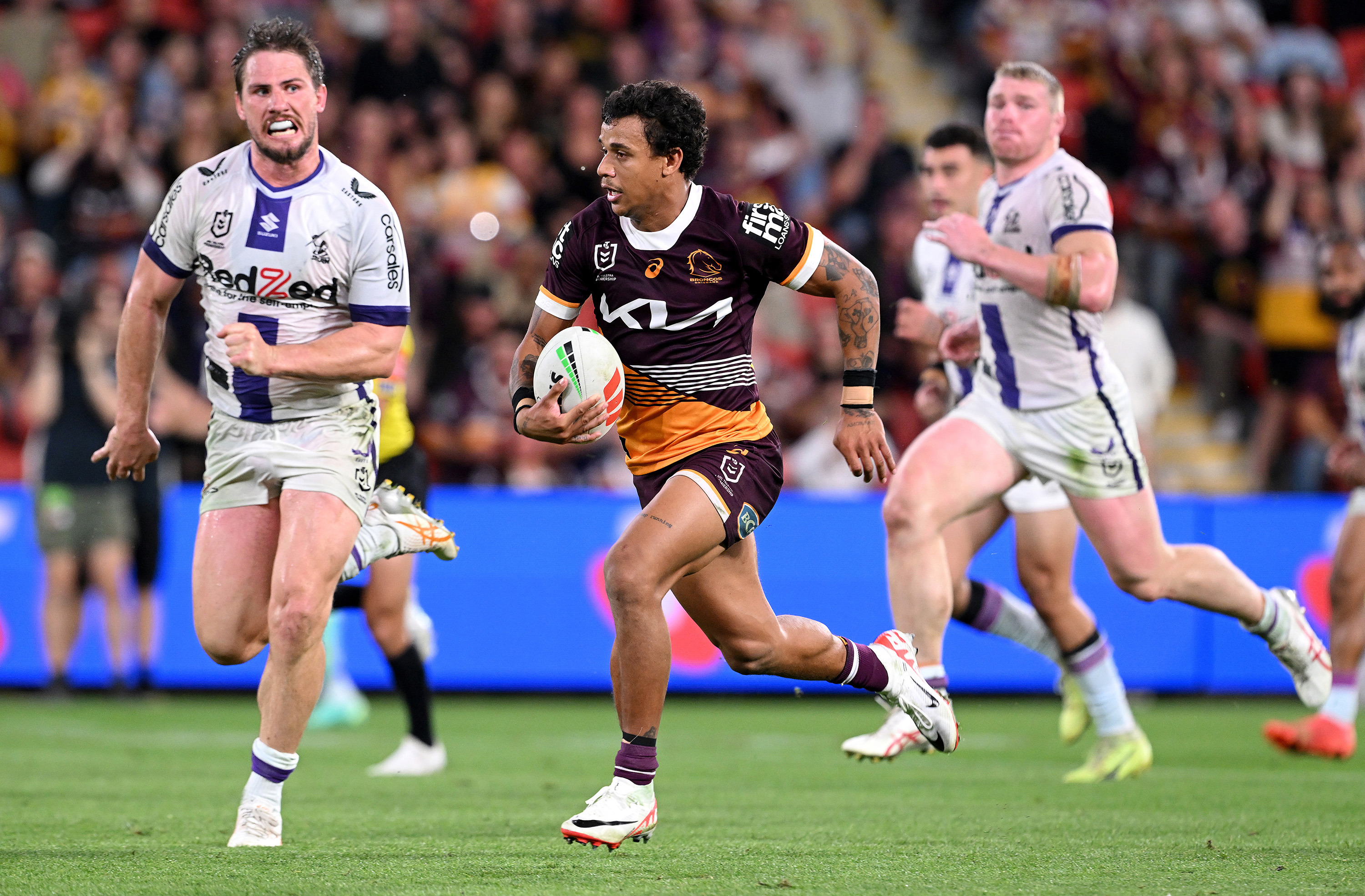 Tristan Sailor in action for the Broncos.