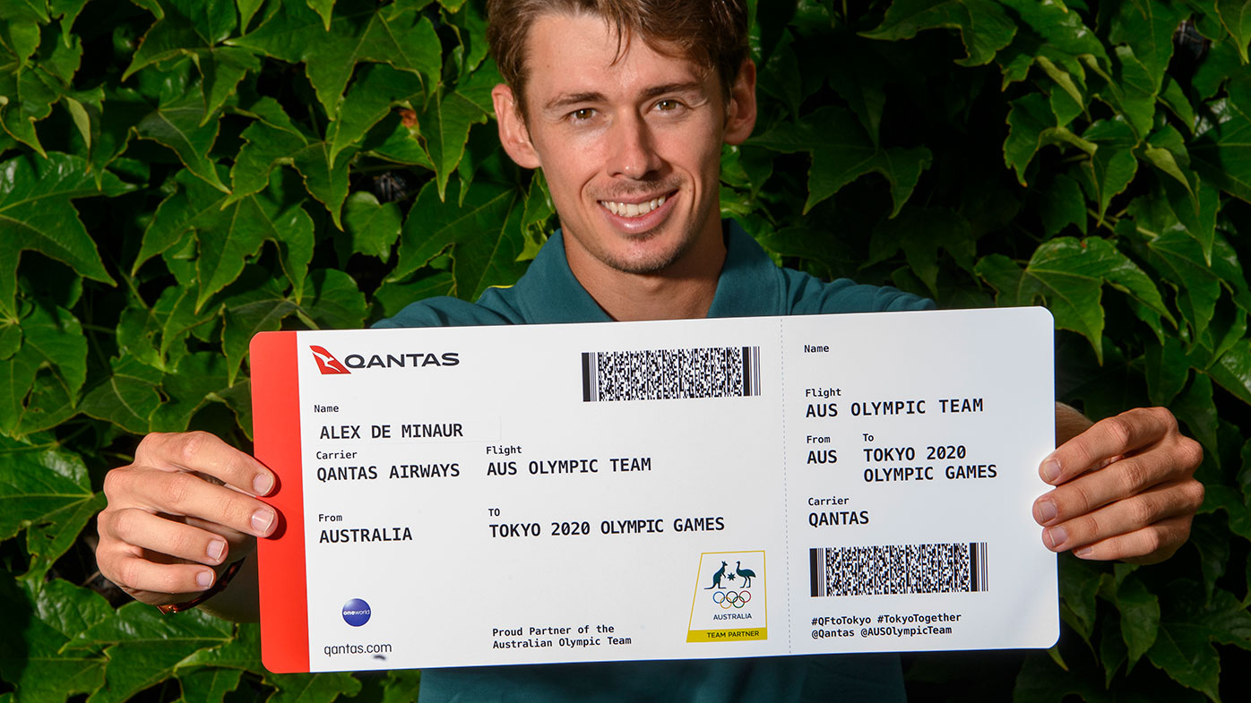 Alex de Minaur will represent Australia at the Olympics for the first time in Tokyo.
