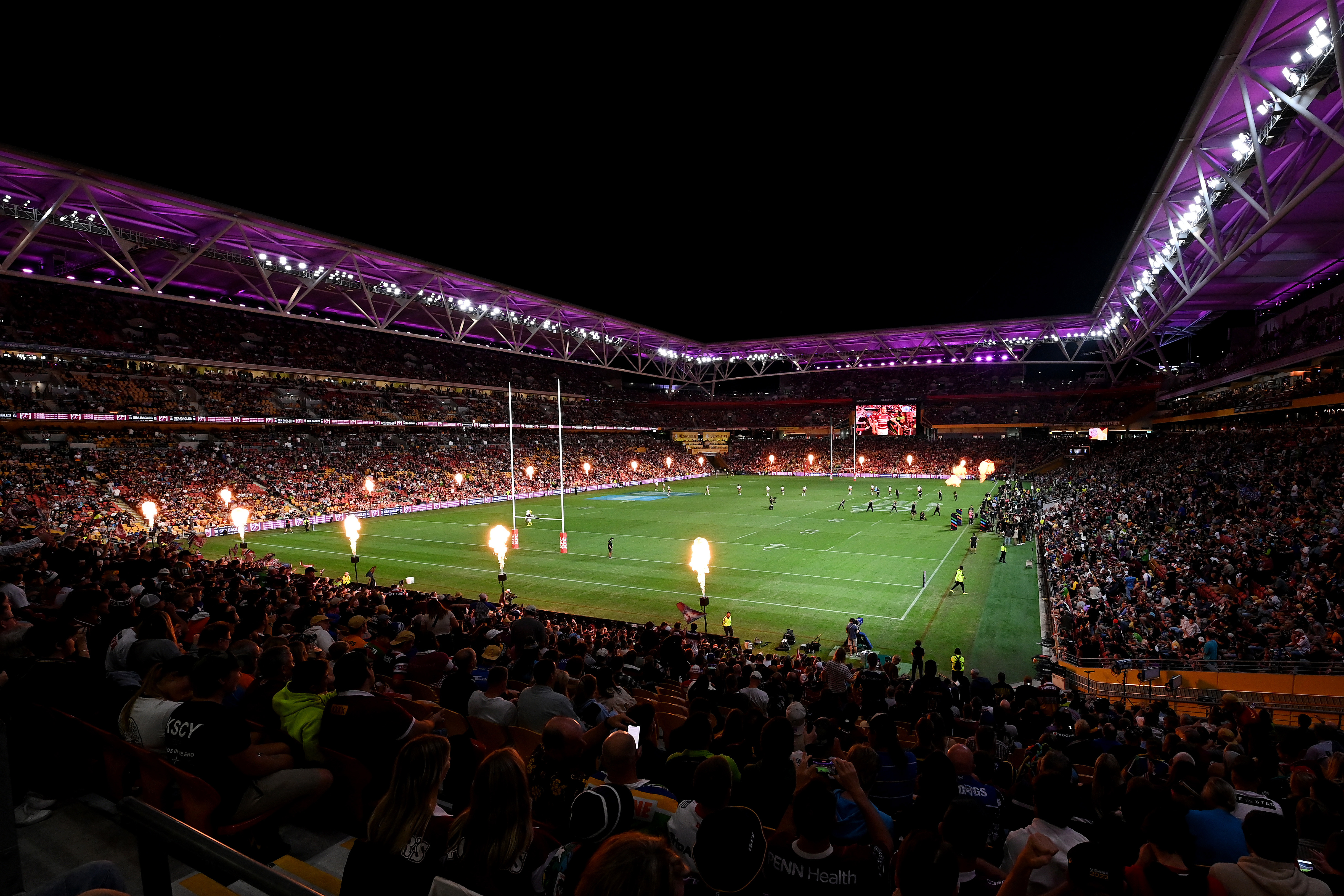  General view during the round 10 NRL match between Manly Sea Eagles and Brisbane Broncos at Suncorp Stadium on May 05, 2023 in Brisbane, Australia. (Photo by Bradley Kanaris/Getty Images)
