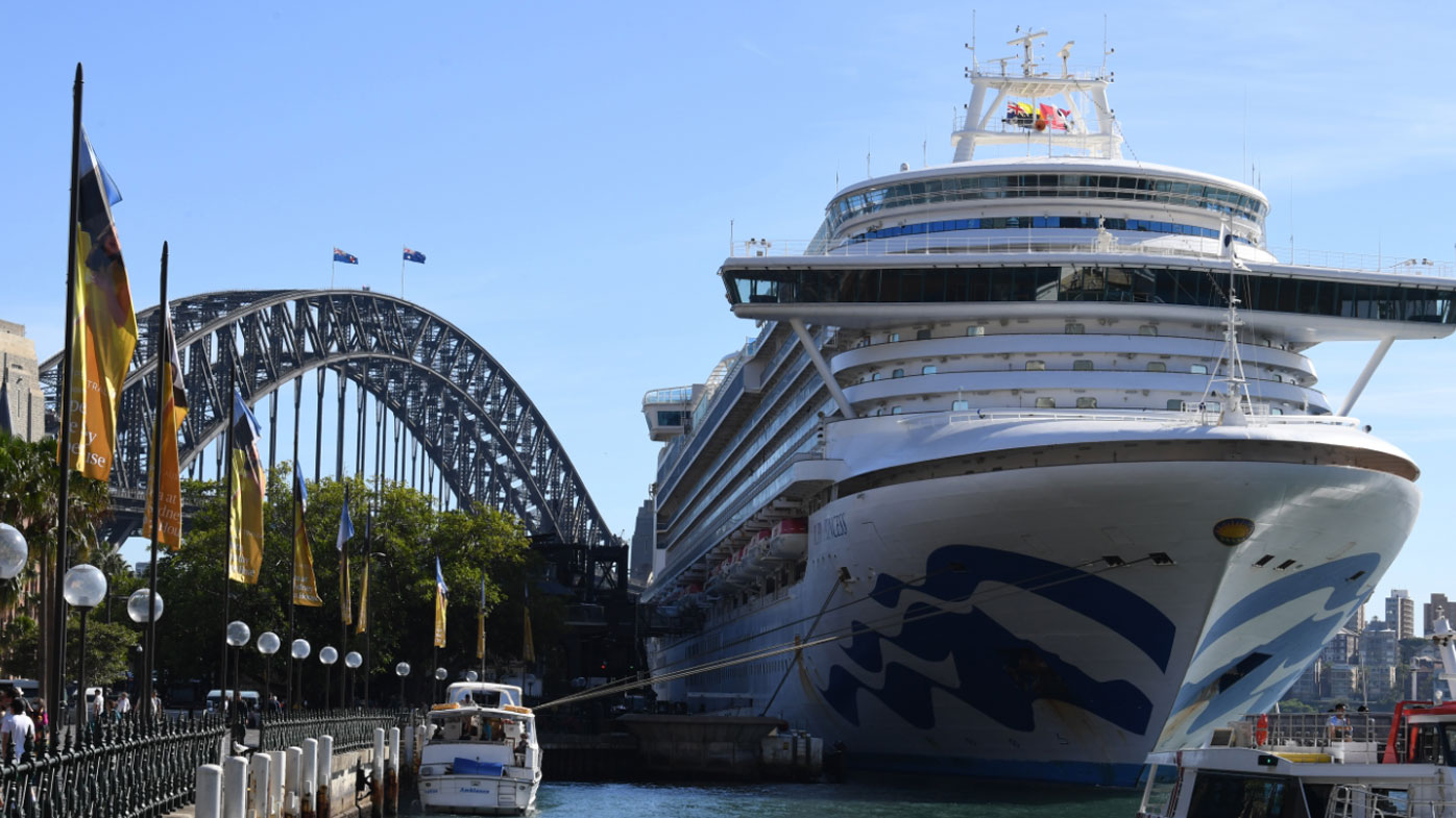 The Ruby Princess docked in Sydney on March 19.