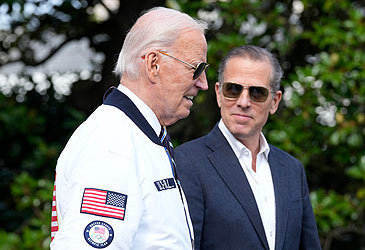 Joe and Hunter Biden on White House lawn in 2024 (Susan Walsh/AP)