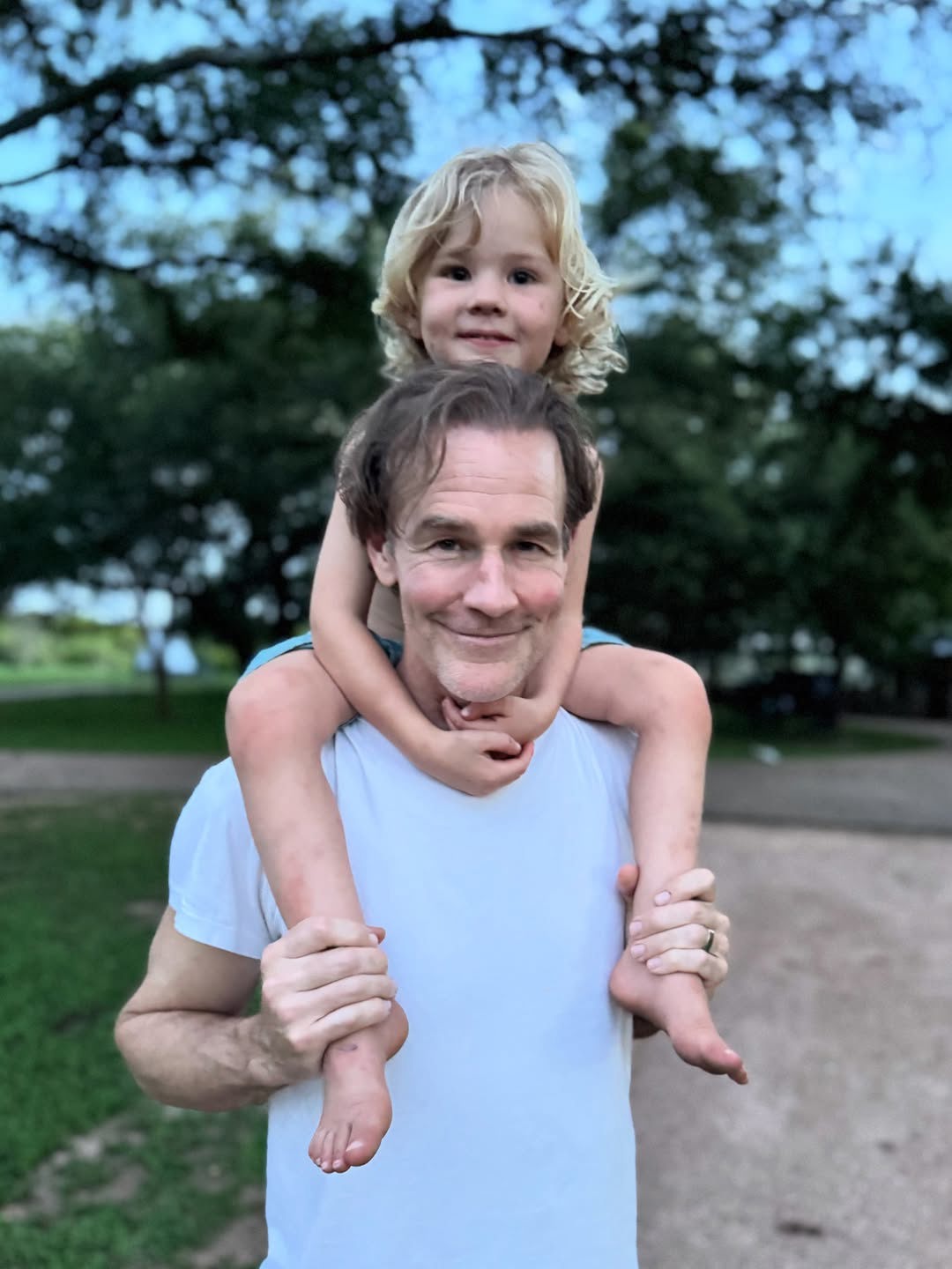 James Van Der Beek with his son Jeremiah