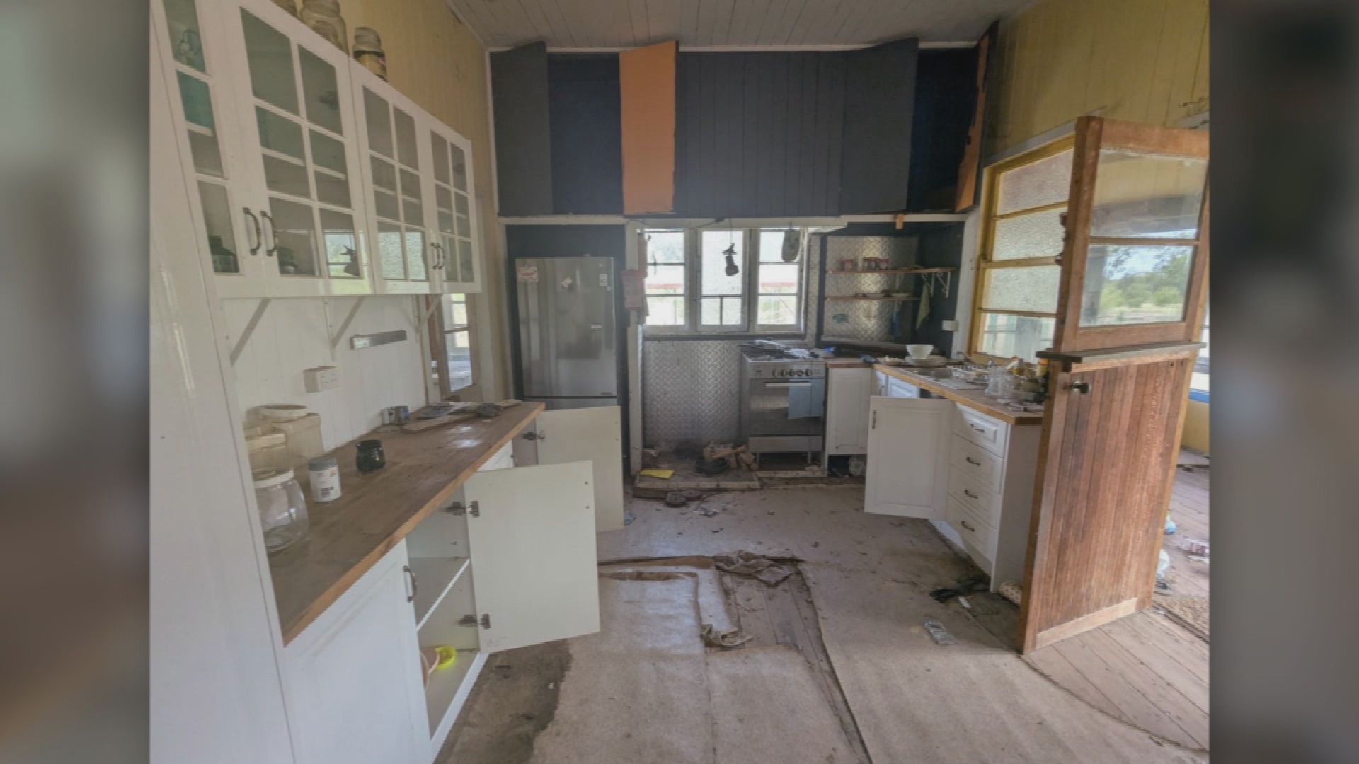 The house has fallen into a dilapidated state.