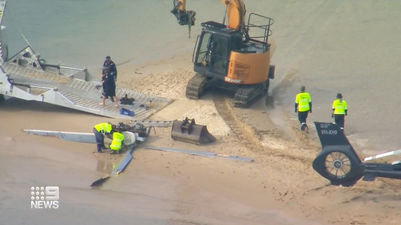 Final pieces of Gold Coast helicopter crash wreckage retrieved as investigators piece together tragedy