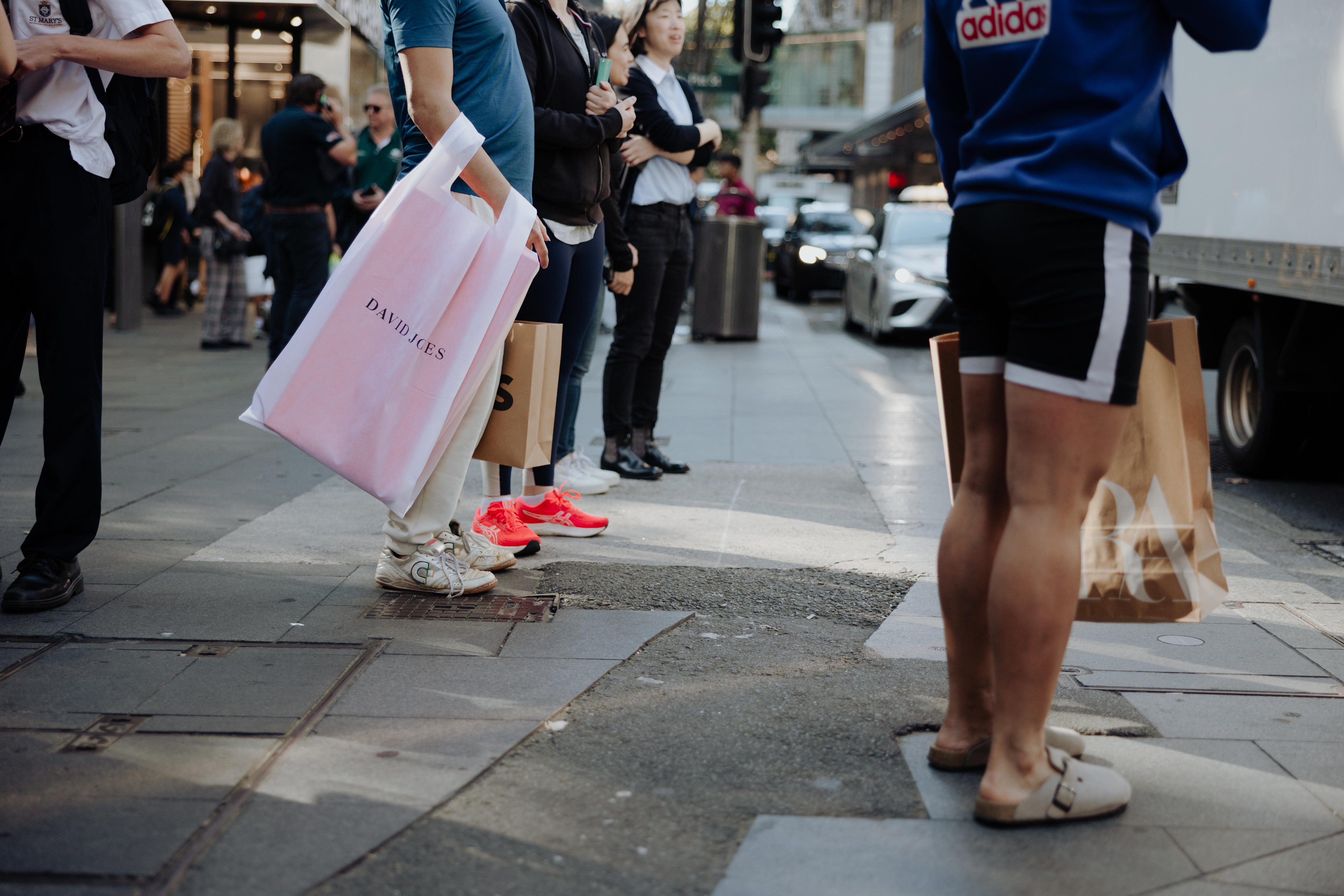 Shoppers at Sydney's Pitt Street Mall.
