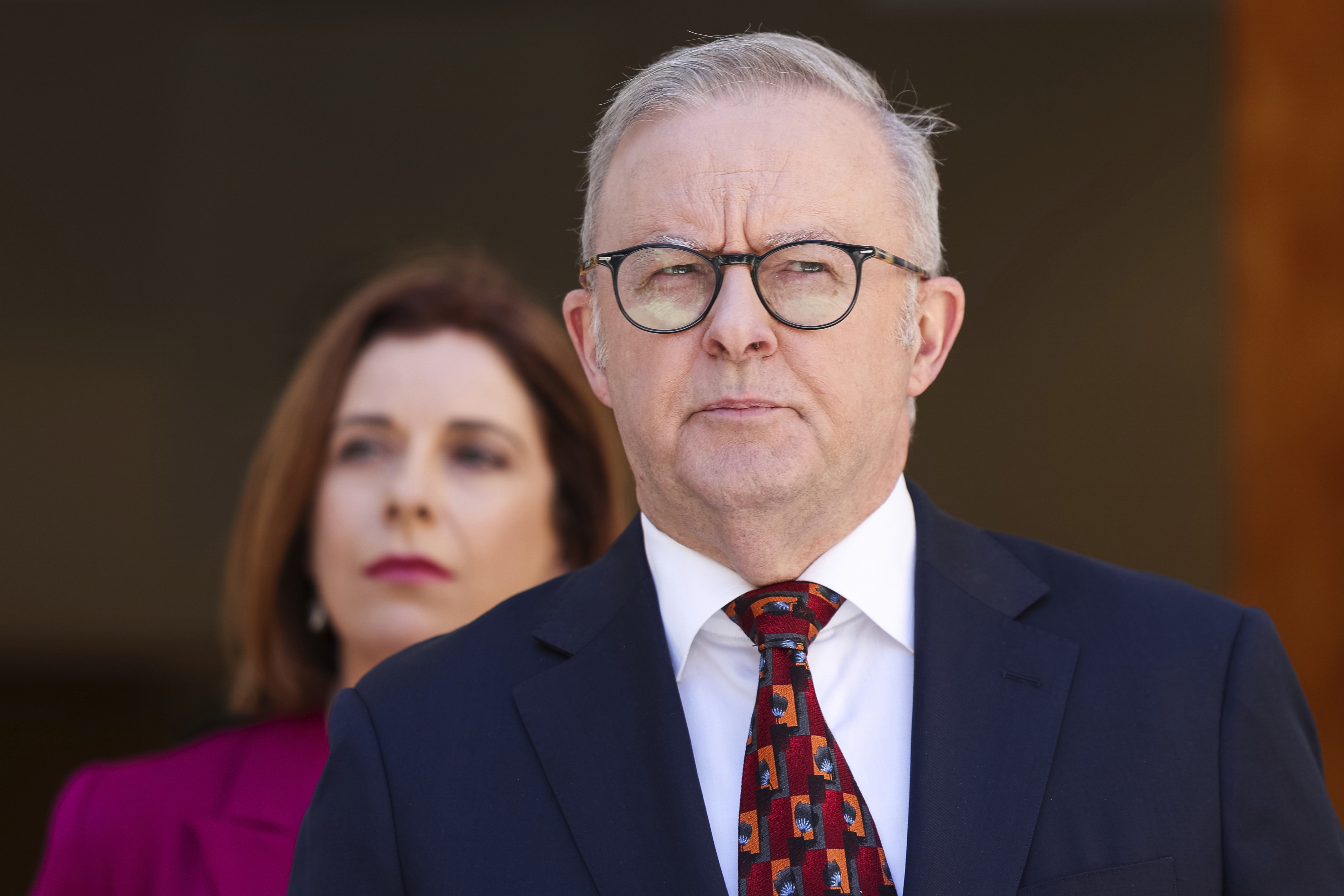 Prime Minister Anthony Albanese during a press conference at Parliament House in Canberra on Monday 10 November 2025. He warned Australians to be aware of bushfires and floods in the summer months.