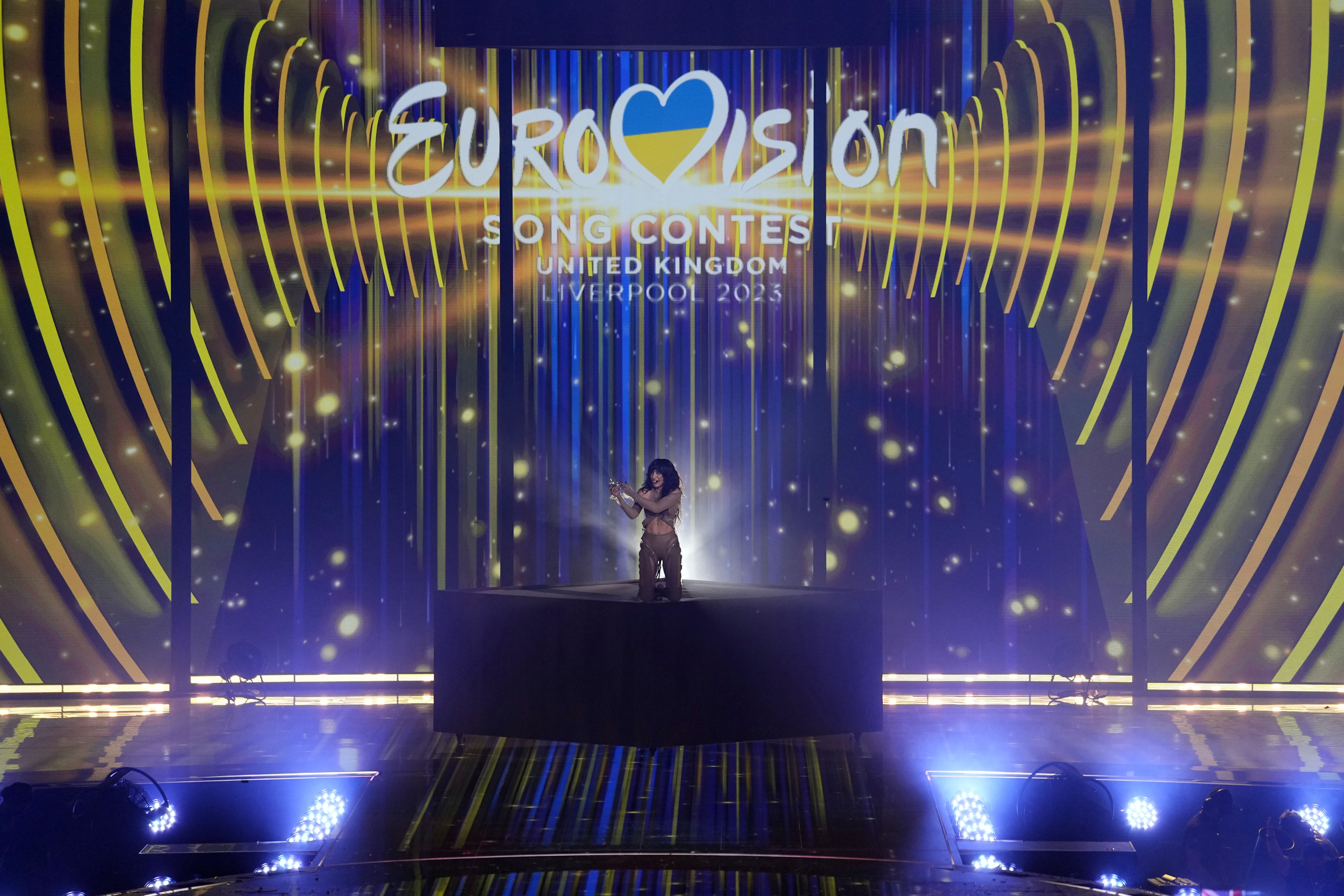 Loreen of Sweden performs after winning the Grand Final of the Eurovision Song Contest in Liverpool, England.