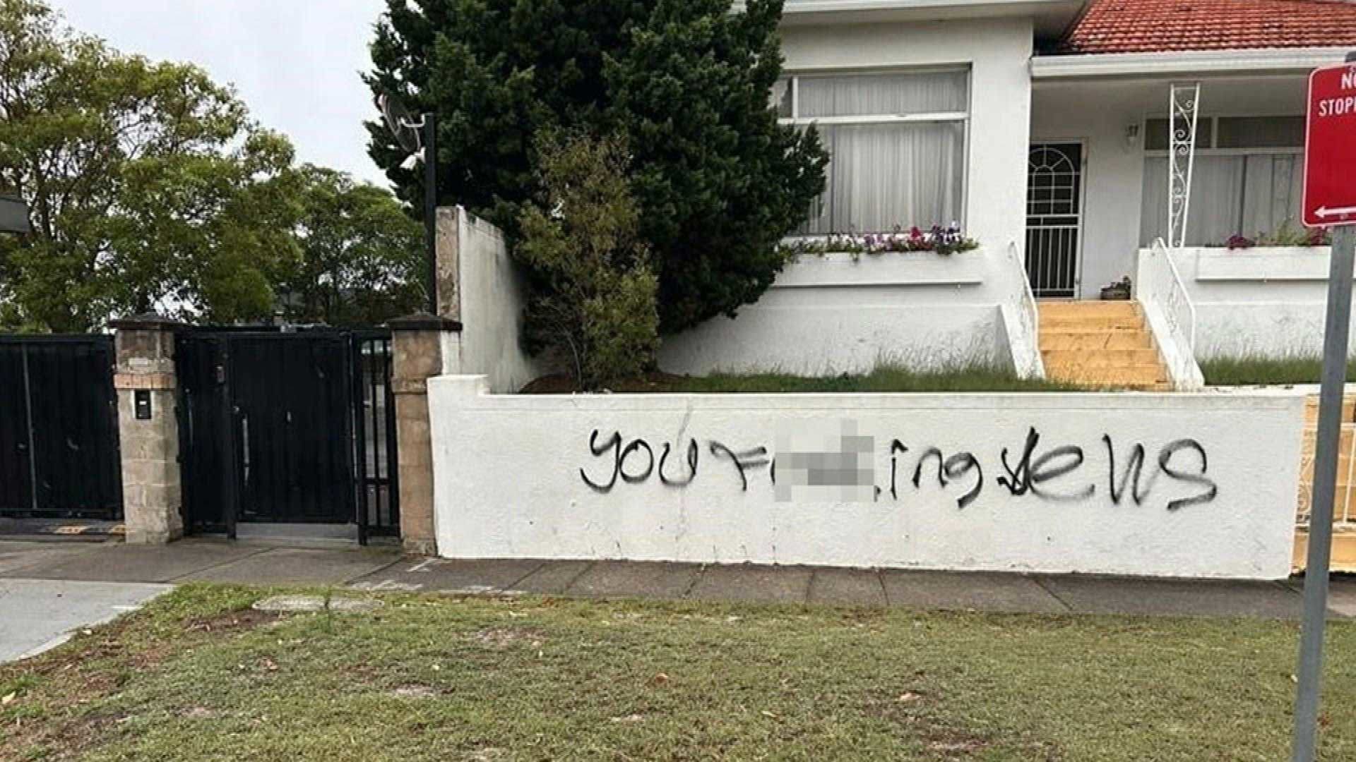 Two sites in Maroubra were found with the graffiti, including this home.