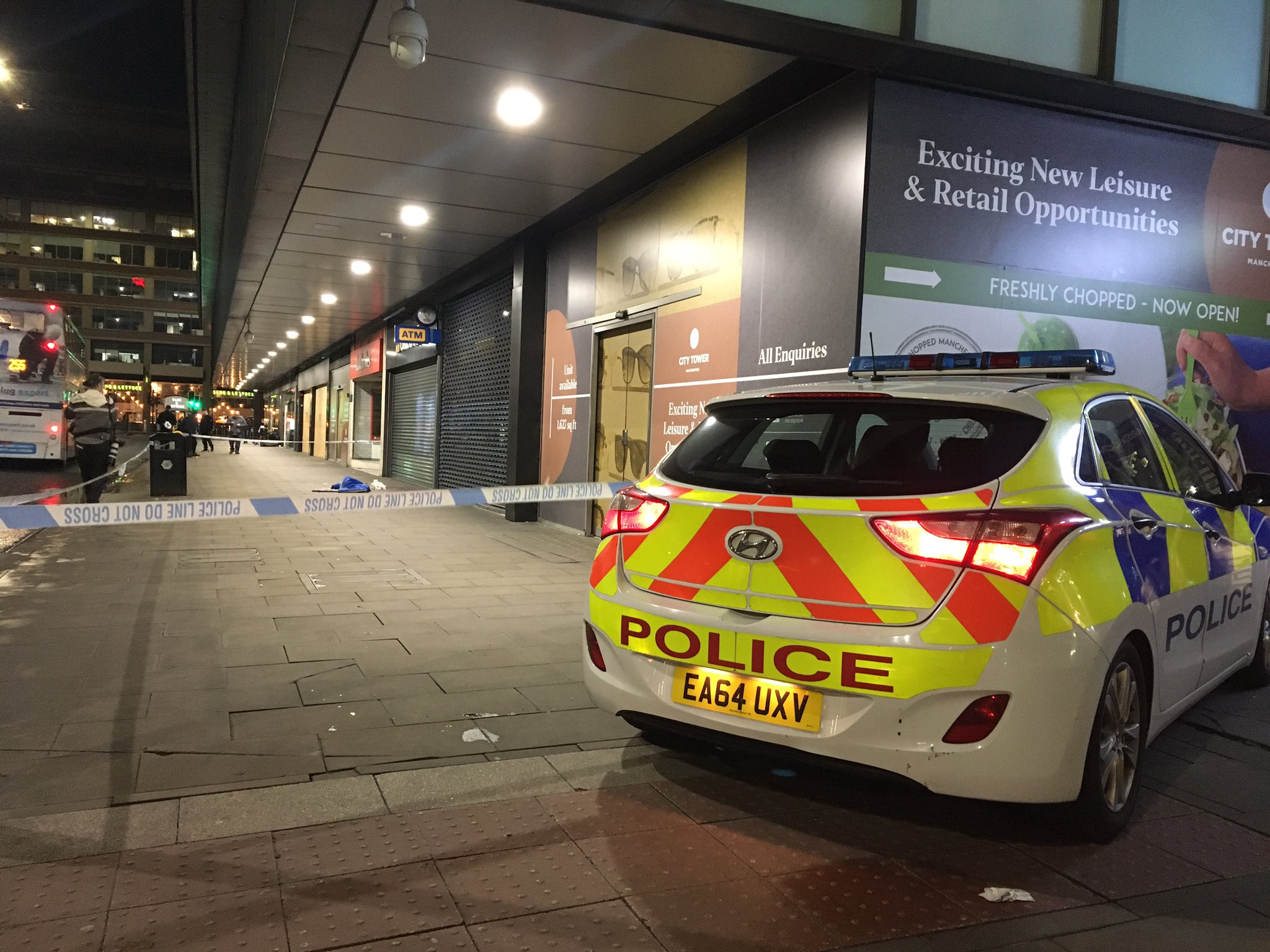 Responding officers located a 30-year-old man outside a Primark department store near Piccadilly Gardens and were forced to use a taser during the arrest.