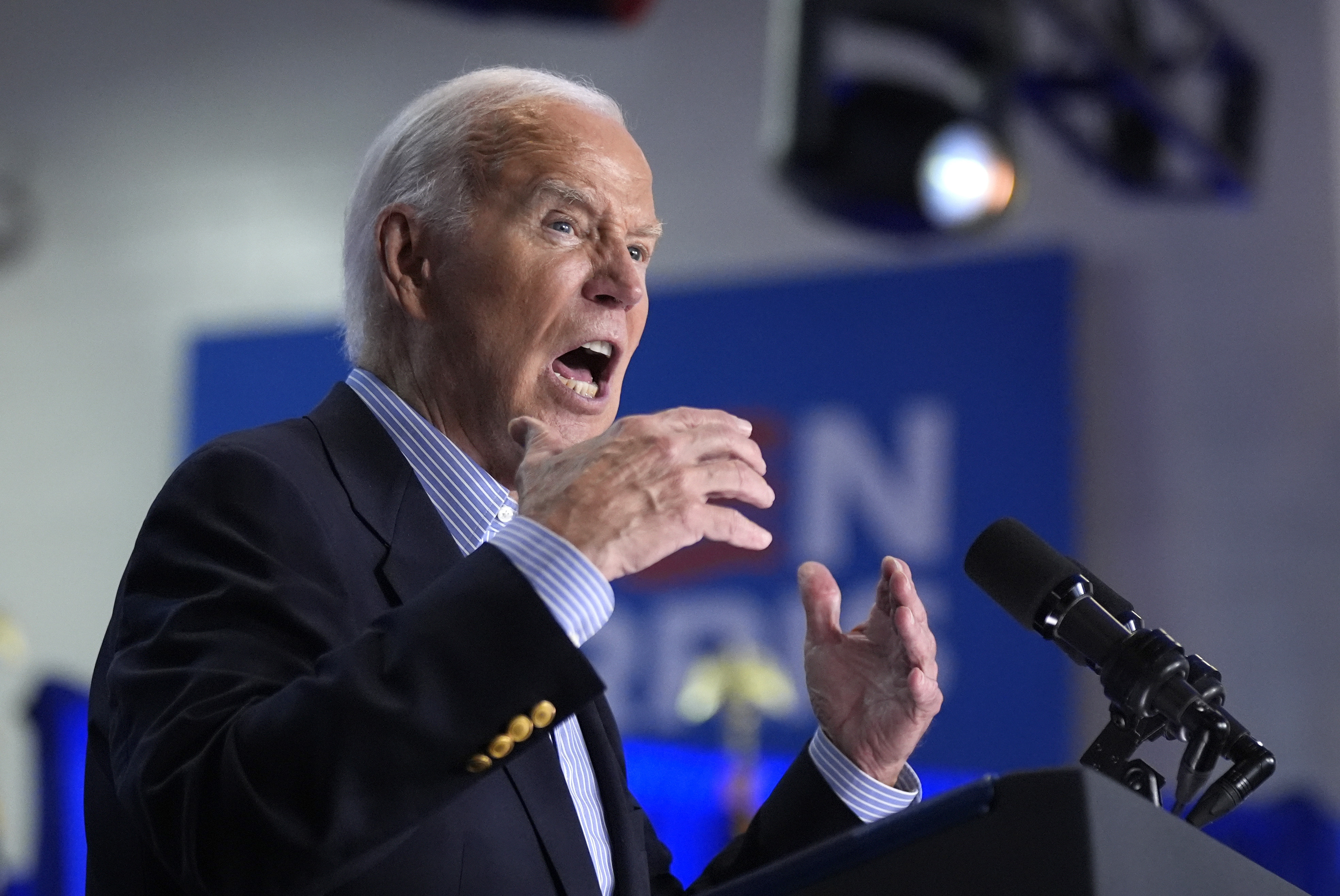 President Joe Biden speaks at a campaign rally