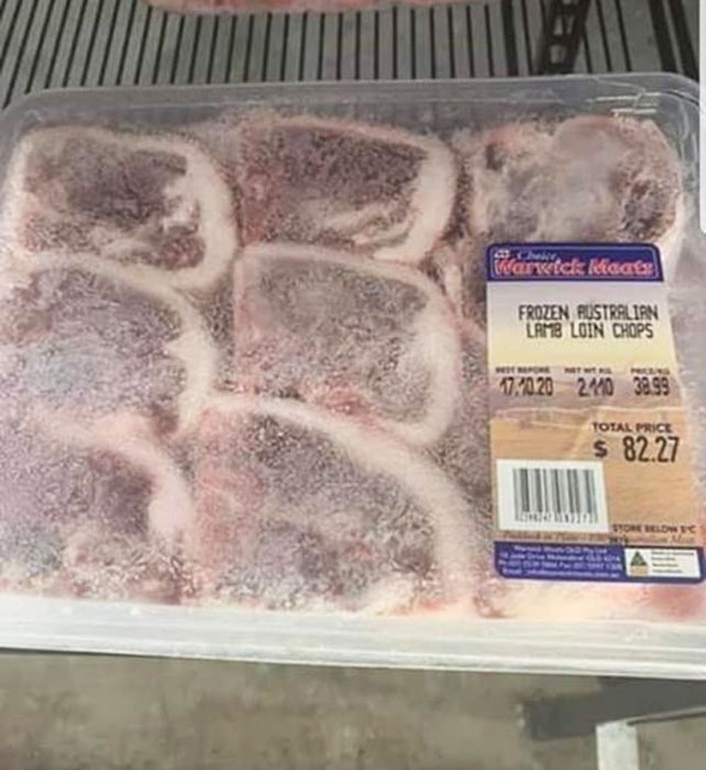 The $82 lamb chops which threw the issue of groceries prices in remote areas into the spotlight.