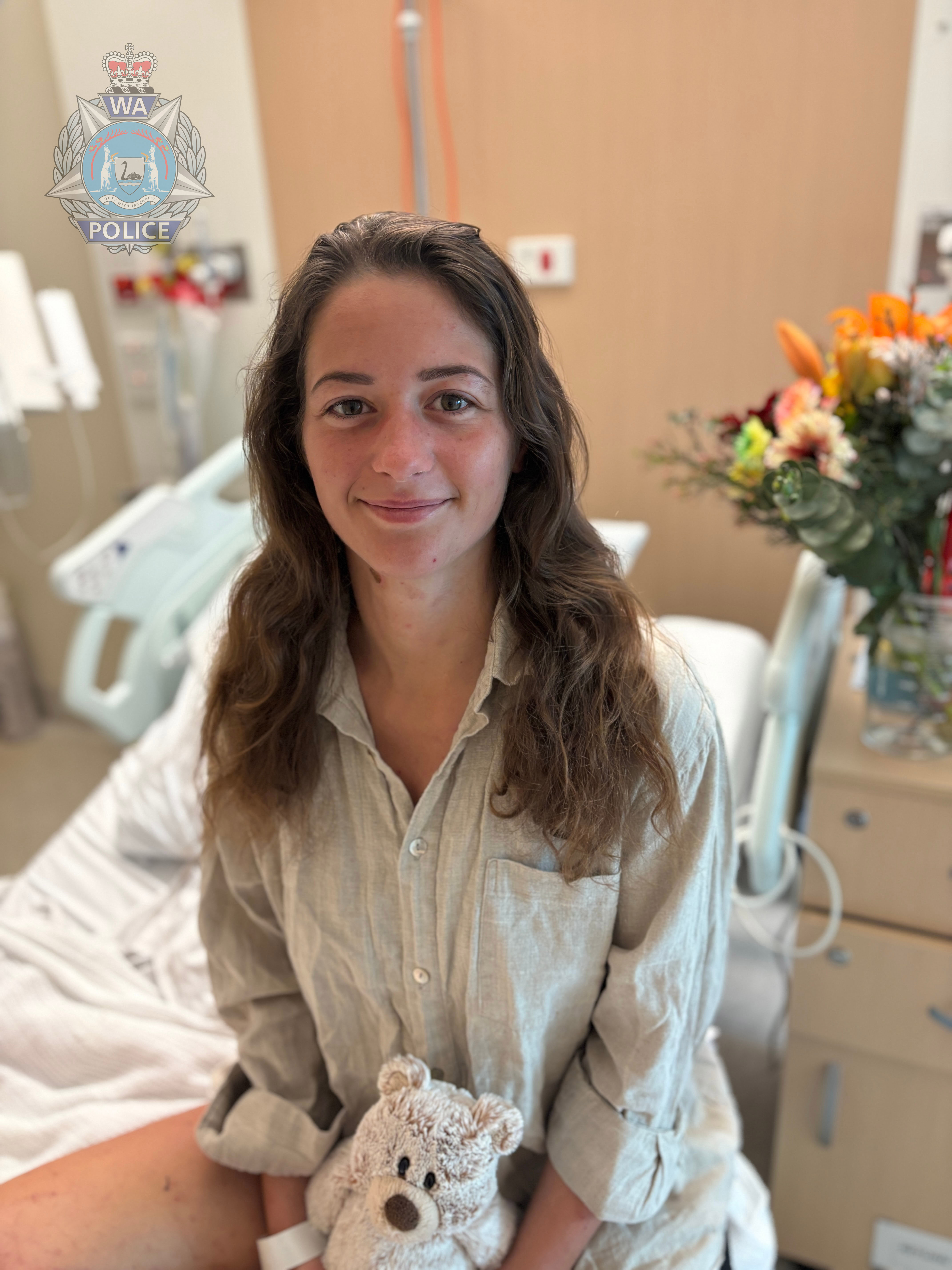 German backpacker Carolina Wilga in hospital.