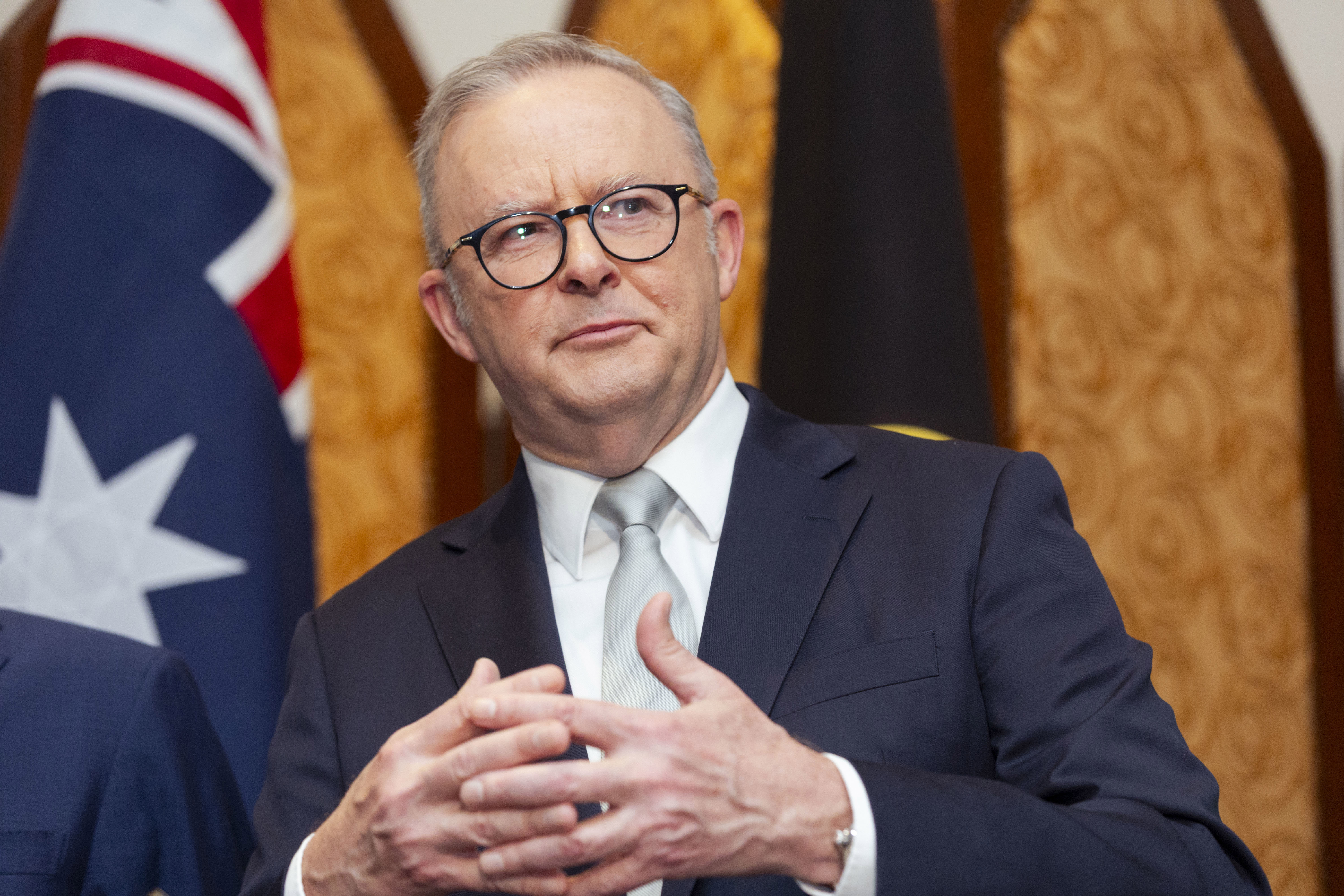 Prime Minister Anthony Albanese at a press conference in Shanghai, China on July 14, 2025.