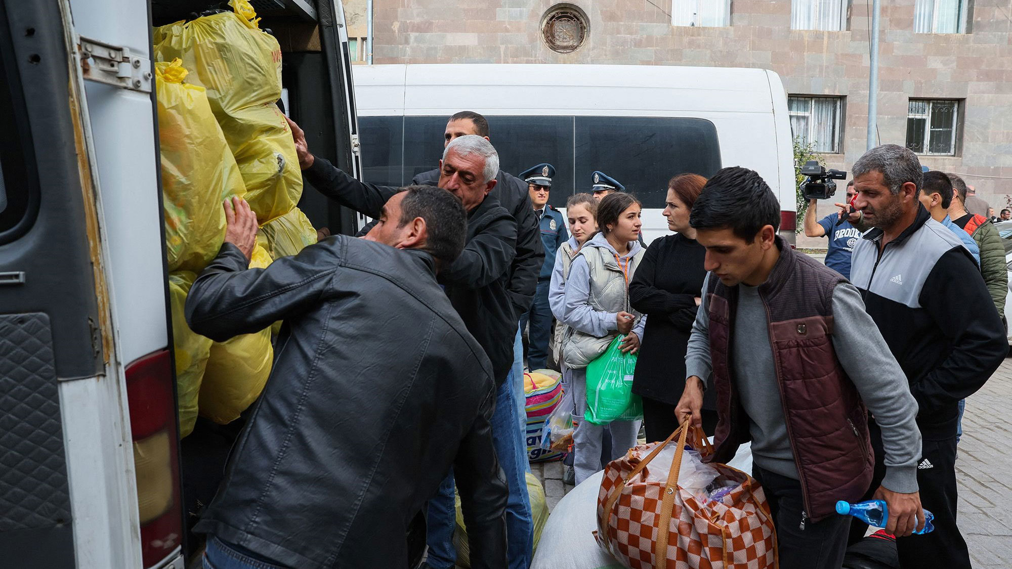 Many of Nagorno-Karabakh's 120,000 ethnic Armenians began to flee the region after Azerbaijan's assault last week.