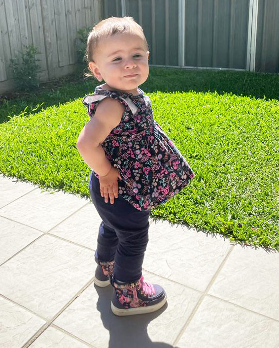 Mariana took her first independent steps at 18 months, defying doctor's expectations. 