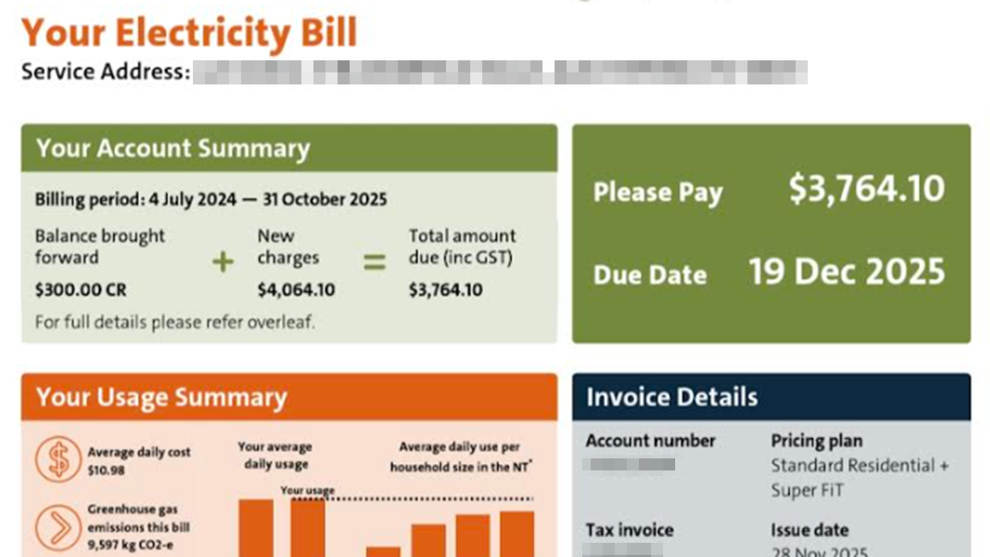 The catch-up bill that Cooper received right before Christmas left her feeling sick.