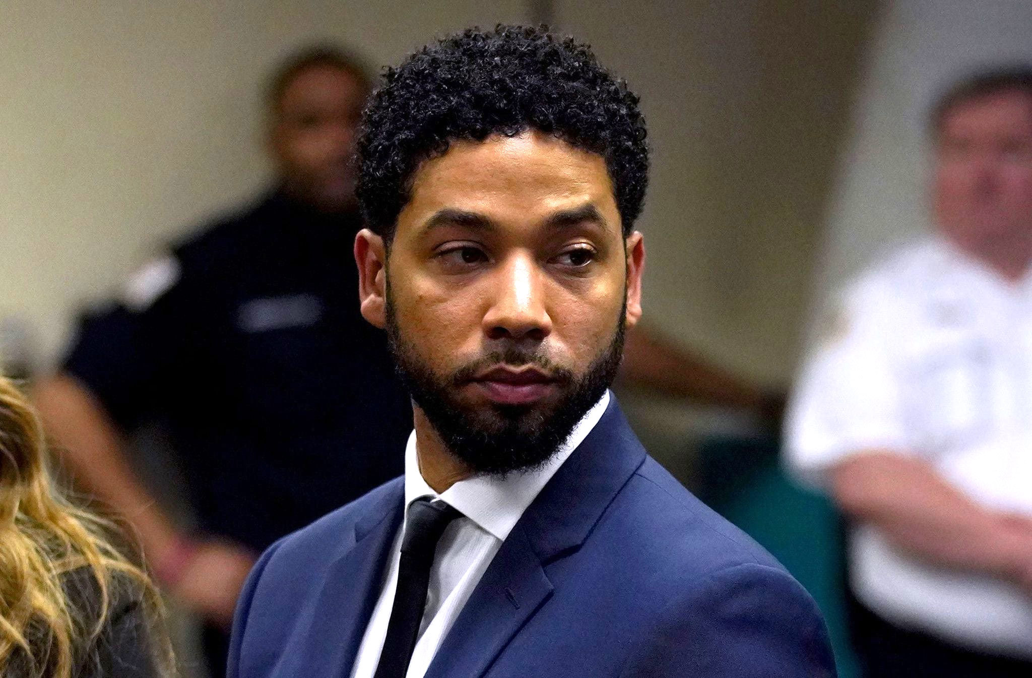 El actor de televisión Jussie Smollett en el Tribunal Penal de Leighton en Chicago.